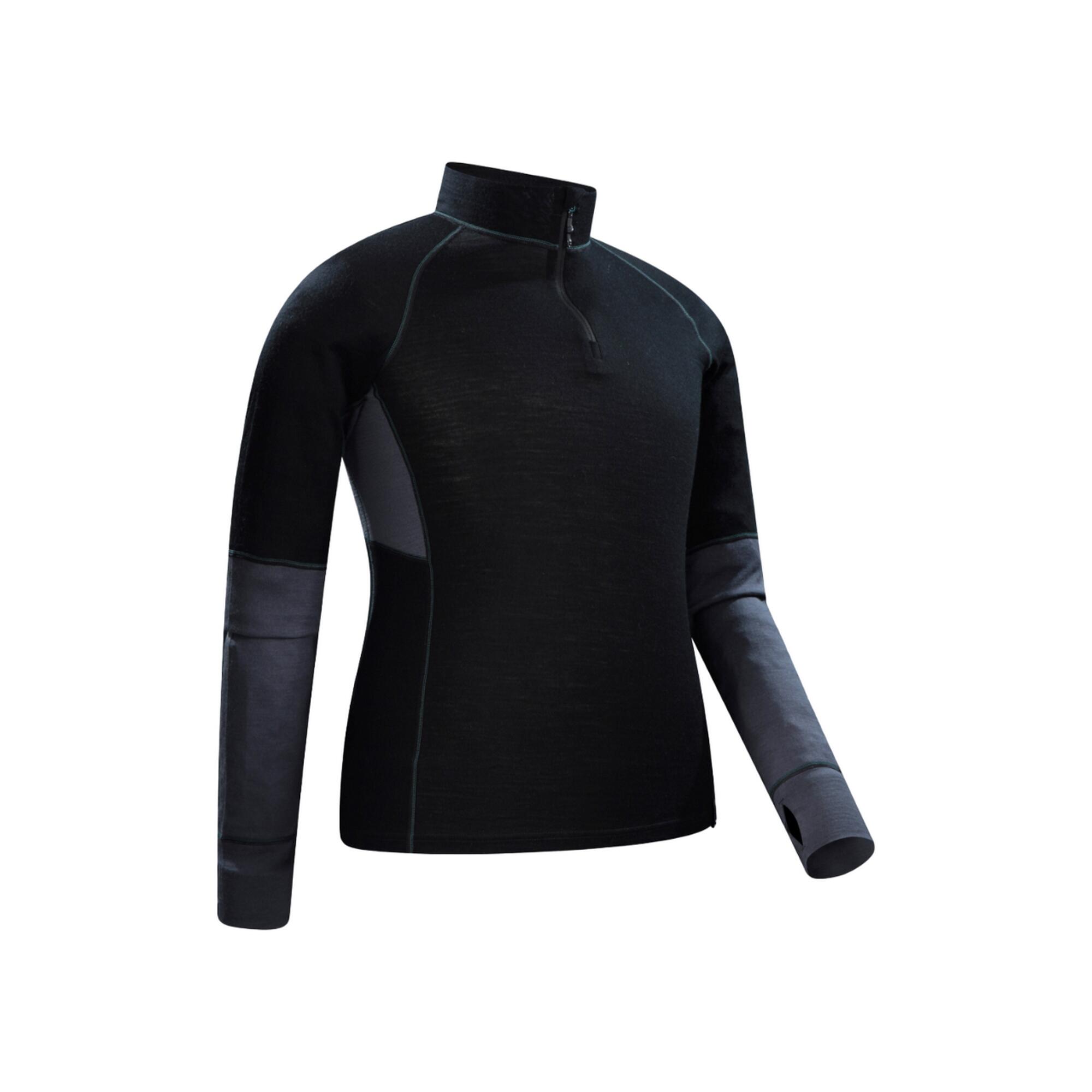 "Ultra" Base Layer Oberteil Reißverschluss für Herren Schwarz 3/3
