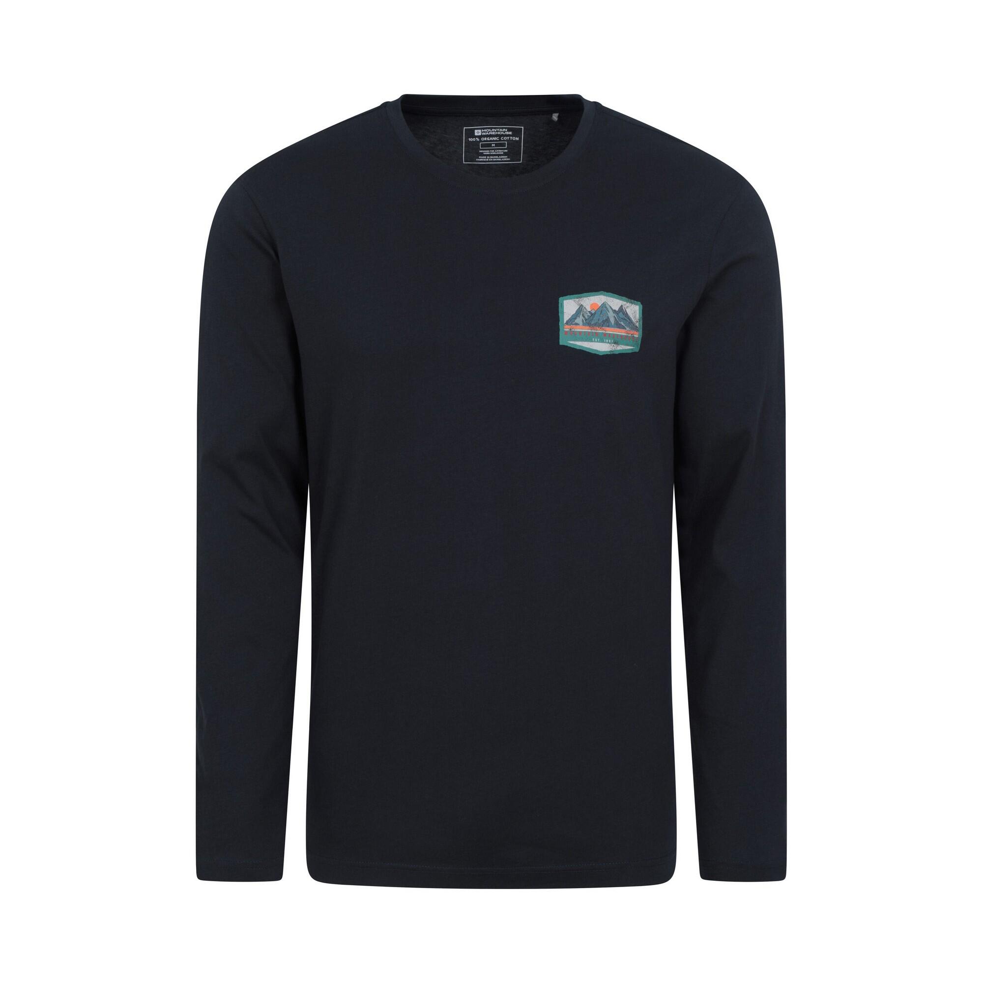 MOUNTAIN WAREHOUSE Mens Badge LongSleeved Top (Navy)
