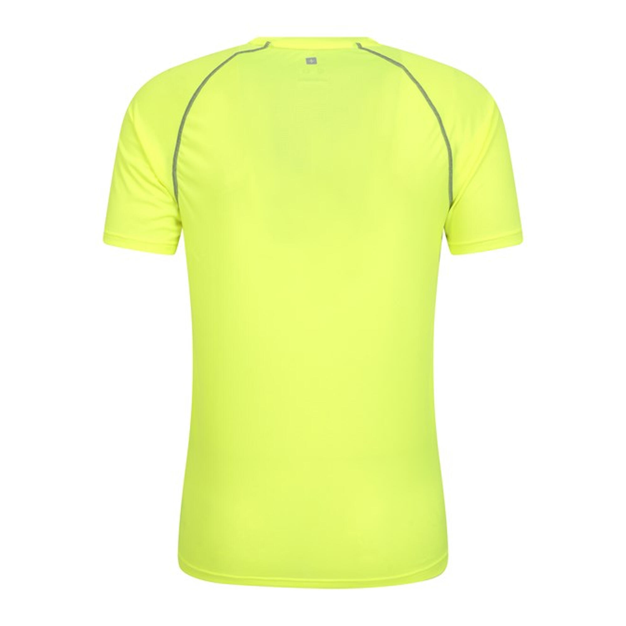 Maglietta Maniche Corte Uomo Mountain Warehouse Aero II Giallo Acceso 2/4