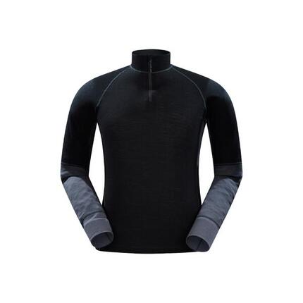 Ultra" Base Layer Oberteil Reißverschluss für Herren Schwarz