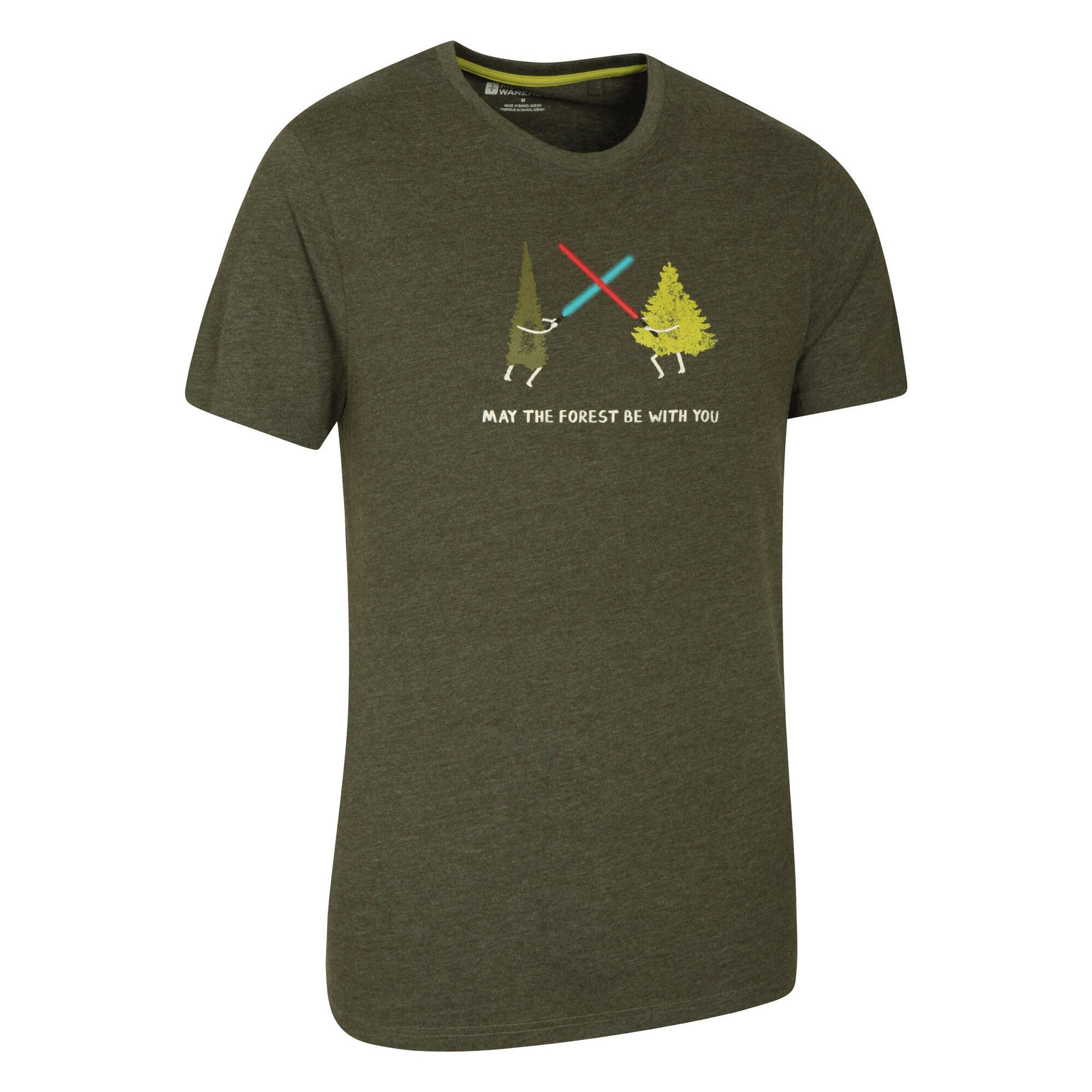 Maglietta Uomo Mountain Warehouse May The Forest Be With You Verde Kaki 2/4