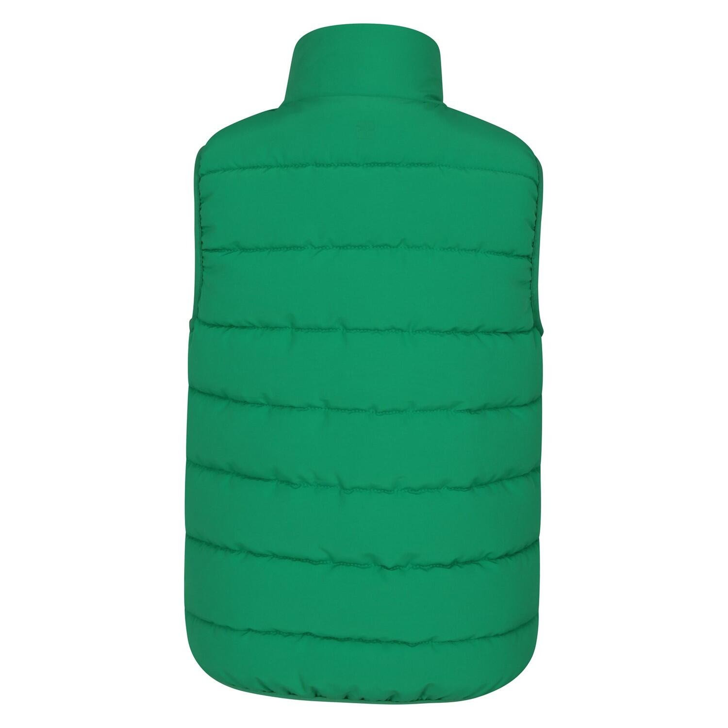Childrens/Kids Rocko Plain Padded Gilet (Green) 2/4