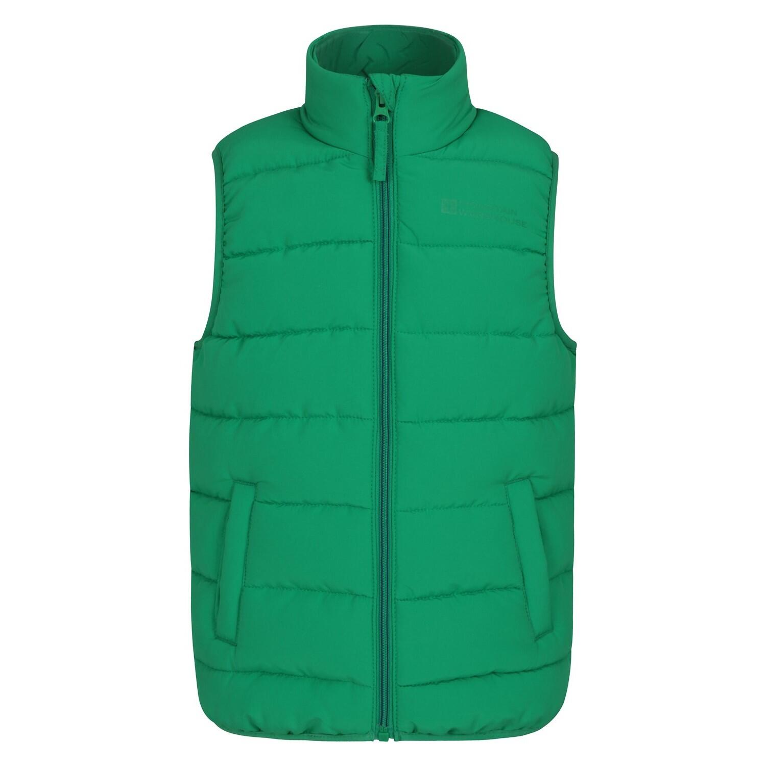 MOUNTAIN WAREHOUSE Childrens/Kids Rocko Plain Padded Gilet (Green)
