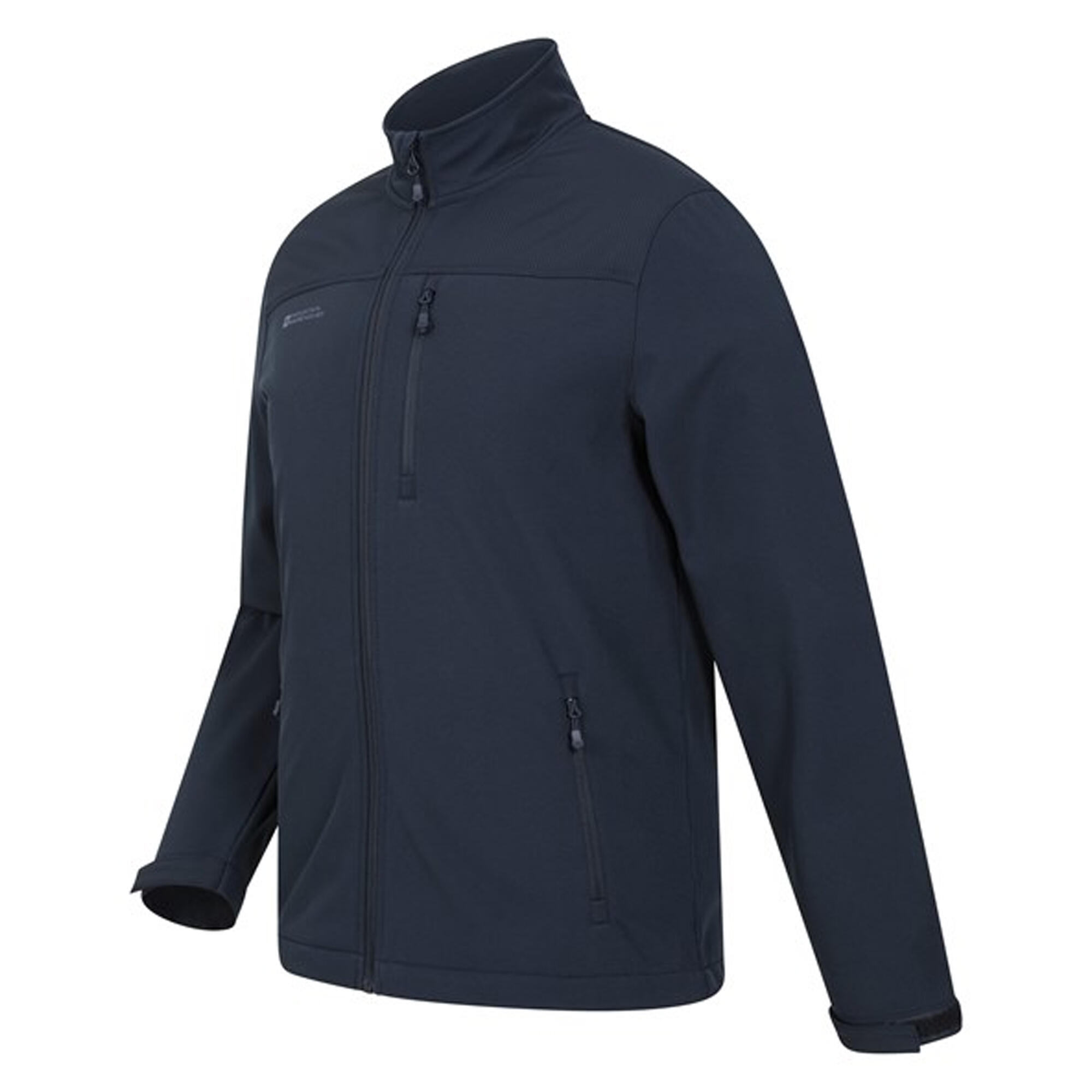 Giacca Soft Shell Uomo Mountain Warehouse Grasmere Blu Scuro 3/4