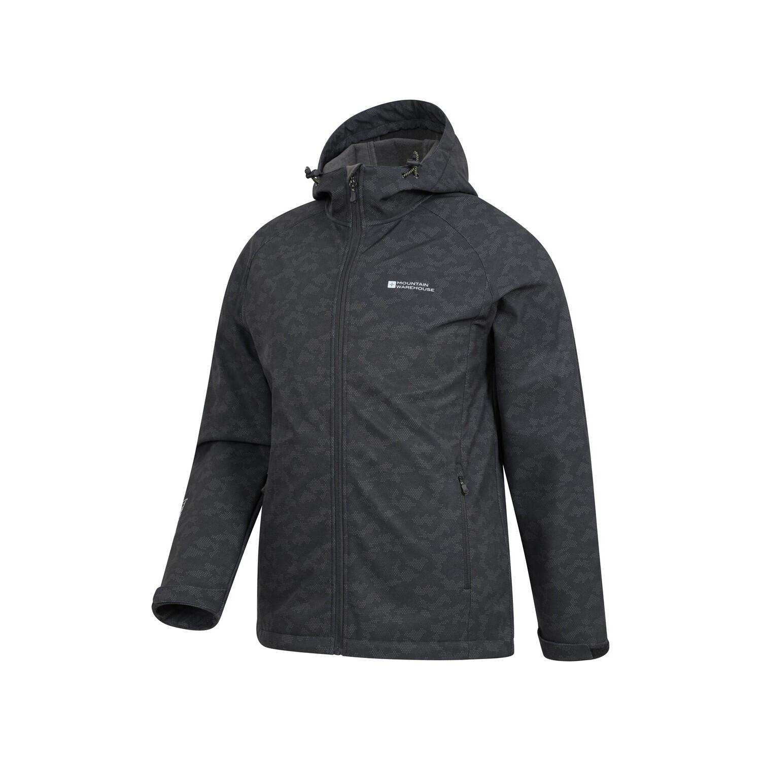 Giacca Soft Shell Idrorepellente Uomo Mountain Warehouse Exodus Nero 3/4