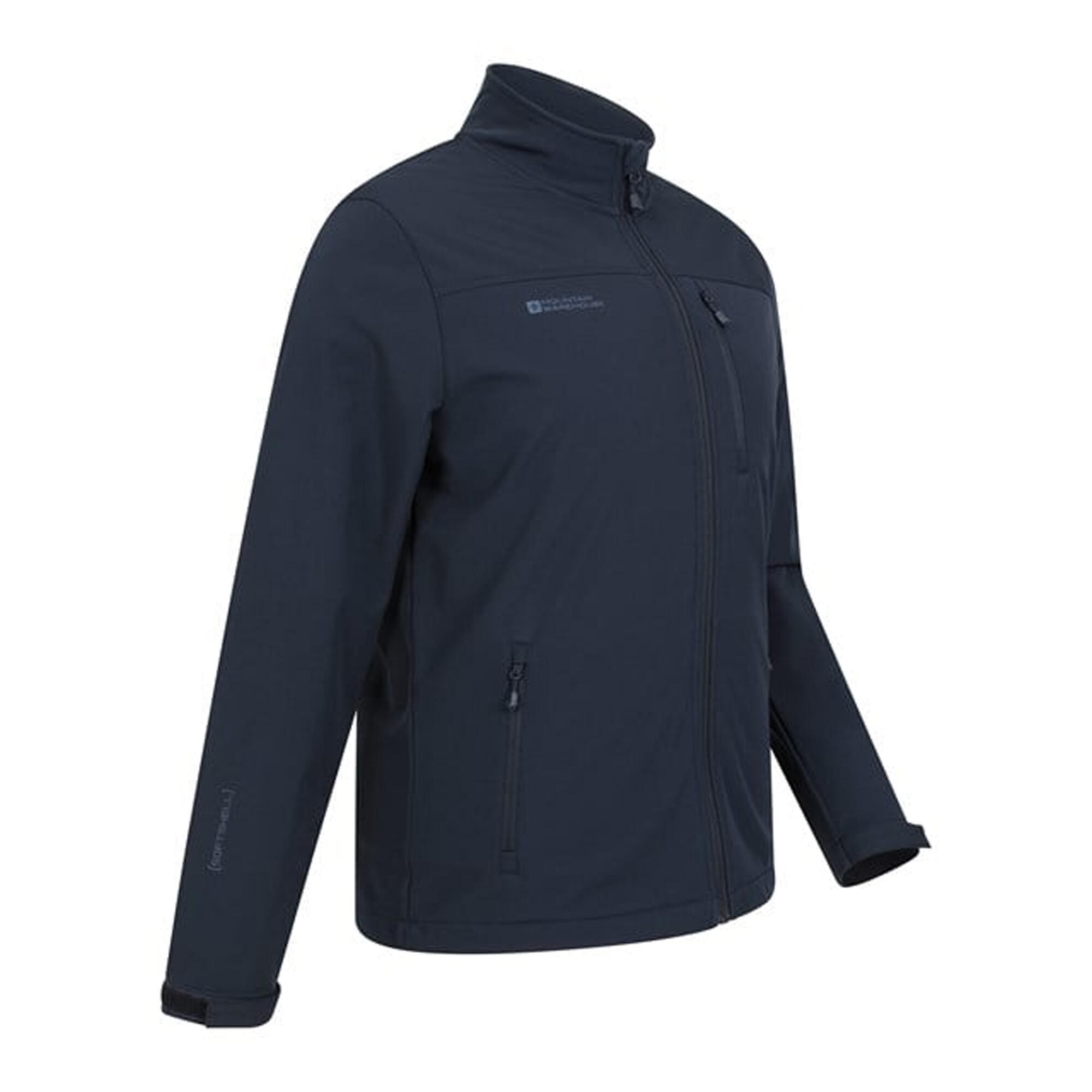 Giacca Soft Shell Uomo Mountain Warehouse Grasmere Blu Scuro 4/4