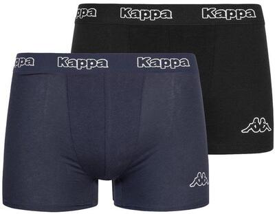 Herenboxers kappa 2-pack zwart-navy maat s