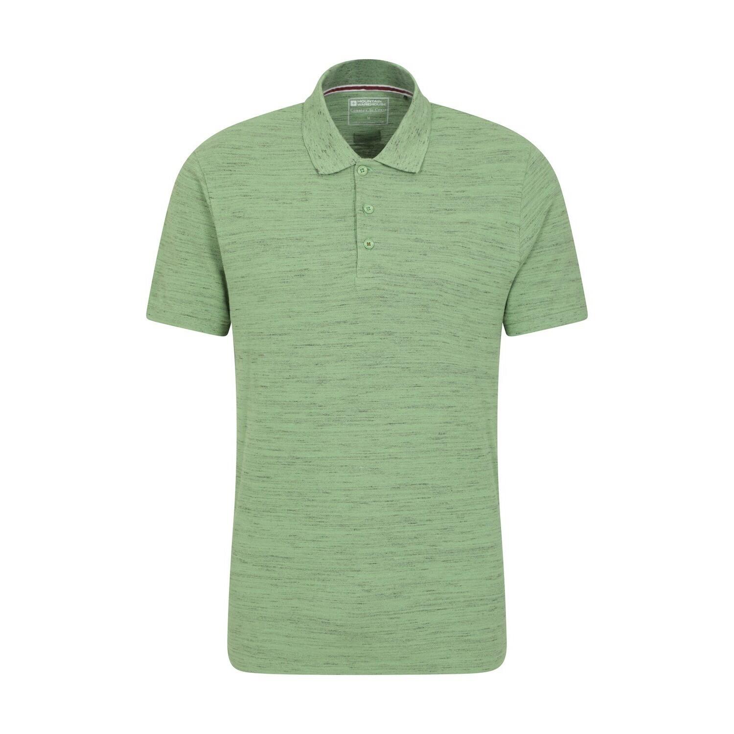 MOUNTAIN WAREHOUSE Mens Dawnay Textured Pique Polo Shirt (Green)