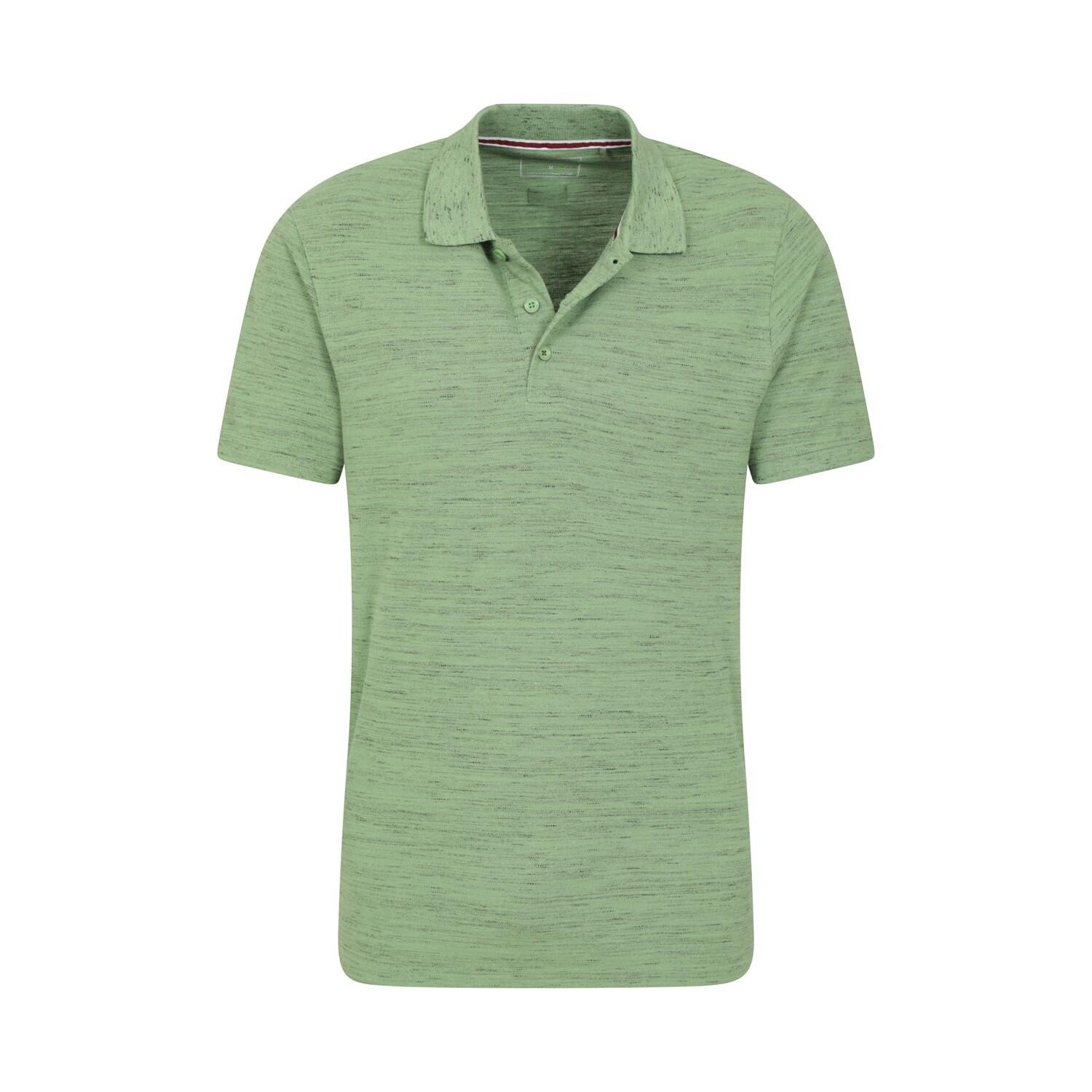Mens Dawnay Textured Pique Polo Shirt (Green) 4/4