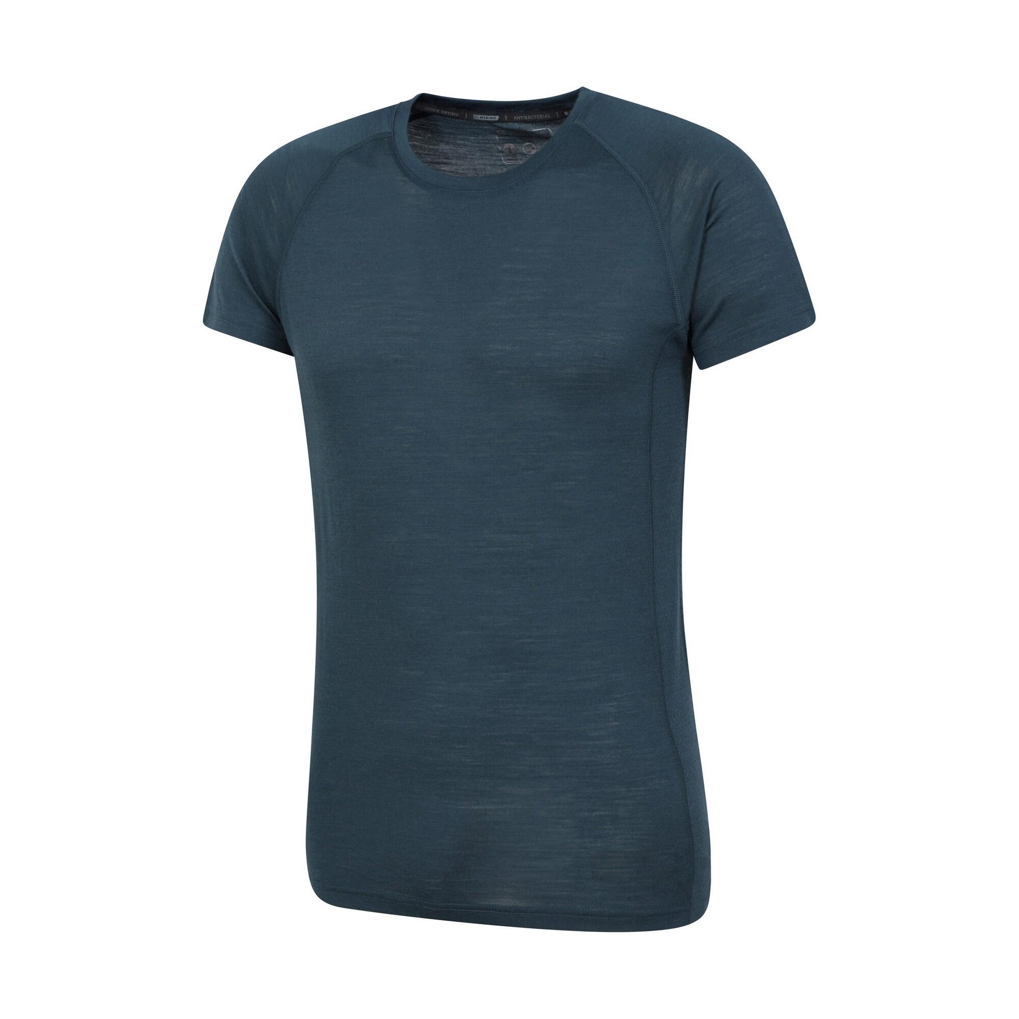 Maglietta Di Base Uomo Mountain Warehouse Summit II Blu Navy 3/3