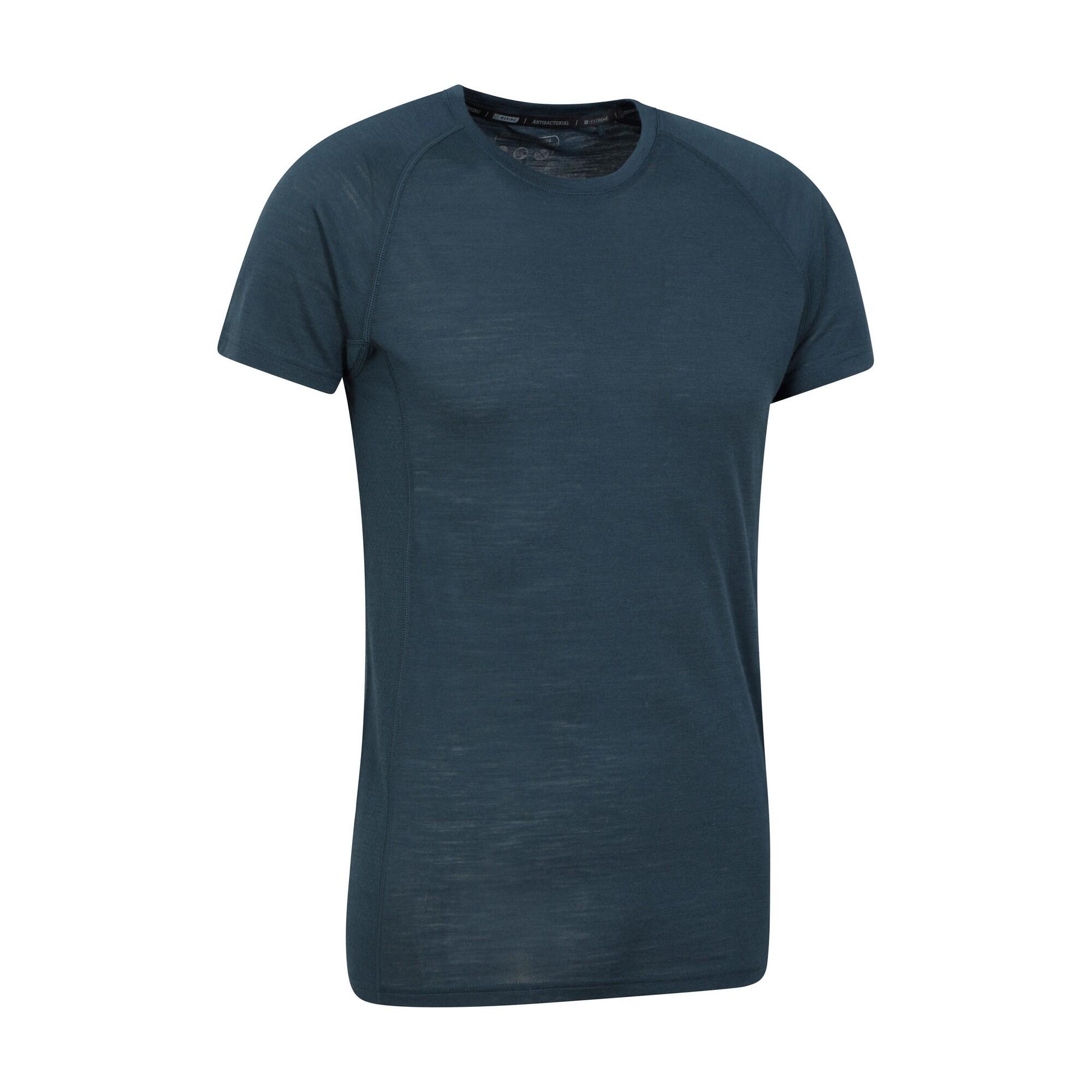 Maglietta Di Base Uomo Mountain Warehouse Summit II Blu Navy 2/3