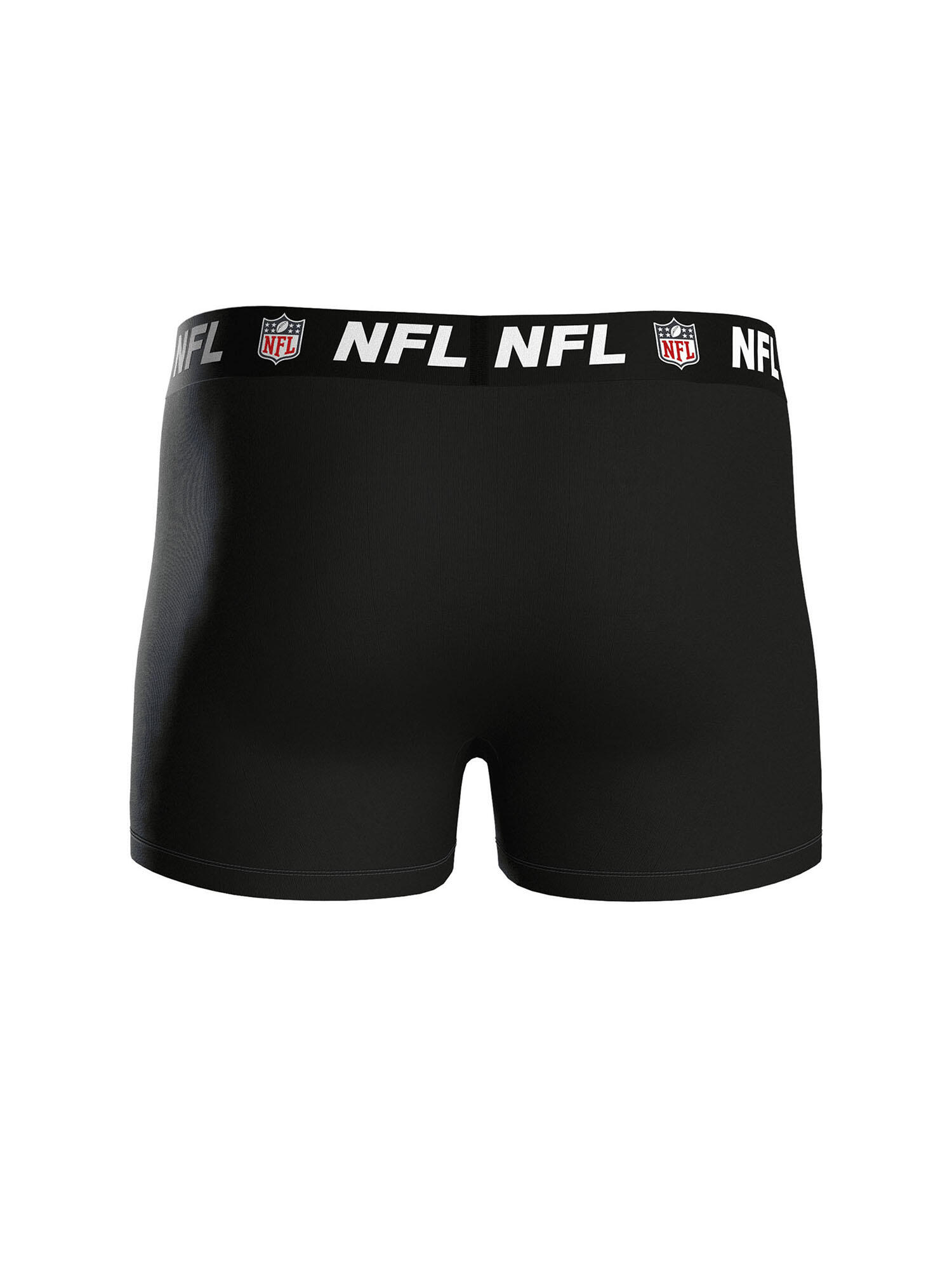 NFL Shield Logo 3-Pack 95% Cotton Boxers | Size S Black 3/4