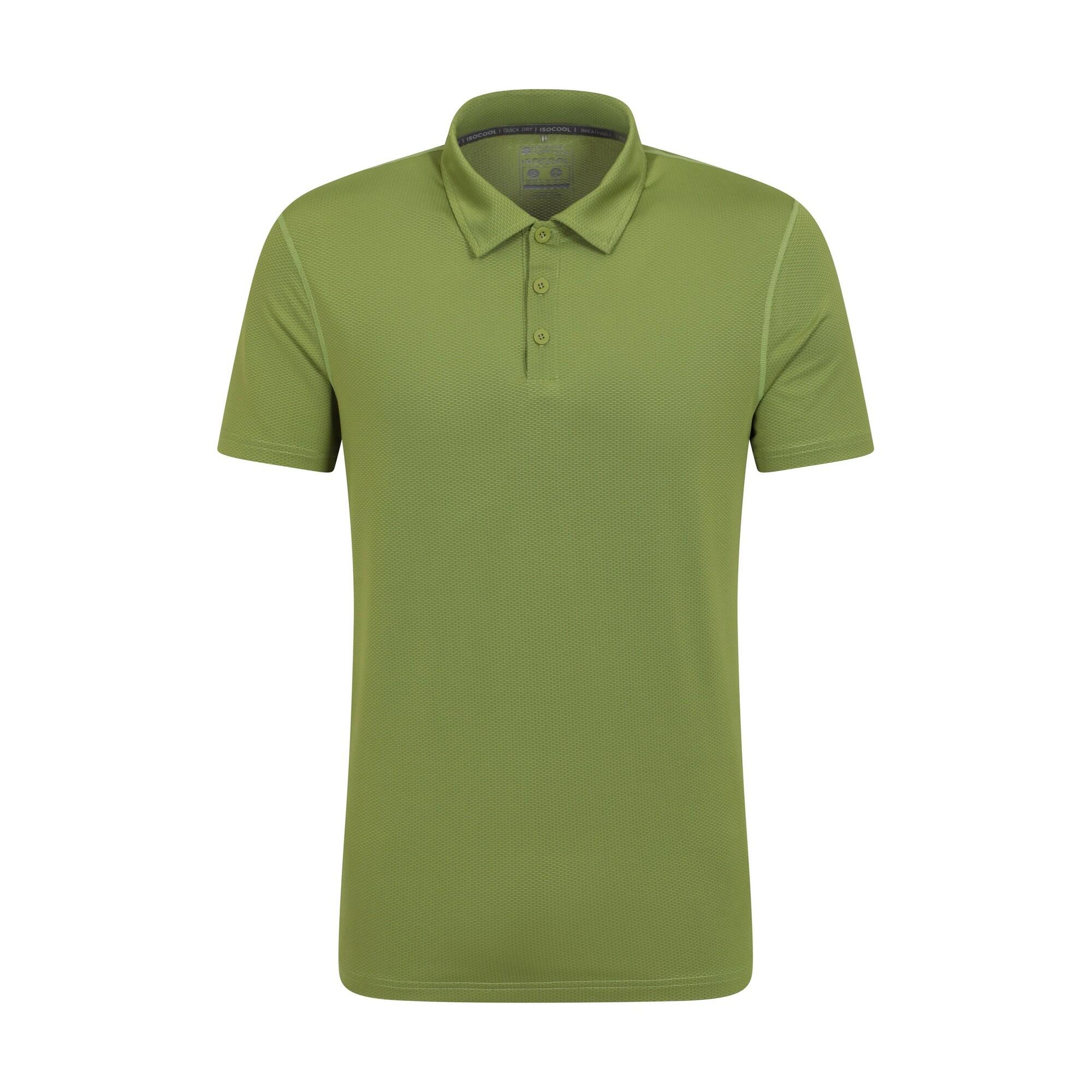 MOUNTAIN WAREHOUSE Mens Court IsoCool Polo Shirt (Khaki Green)