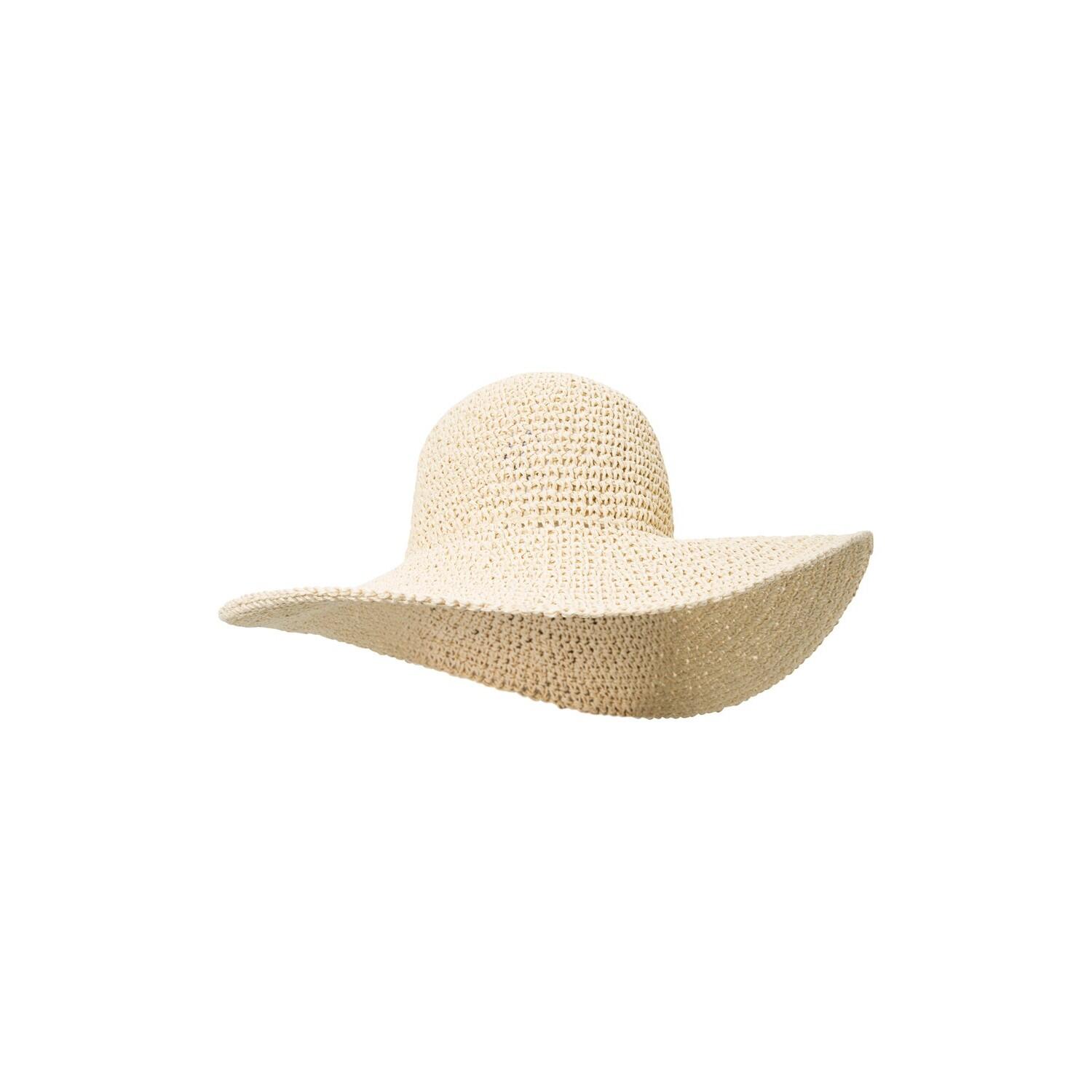 Sonnenhut Breiter Rand für Damen Beige 3/4