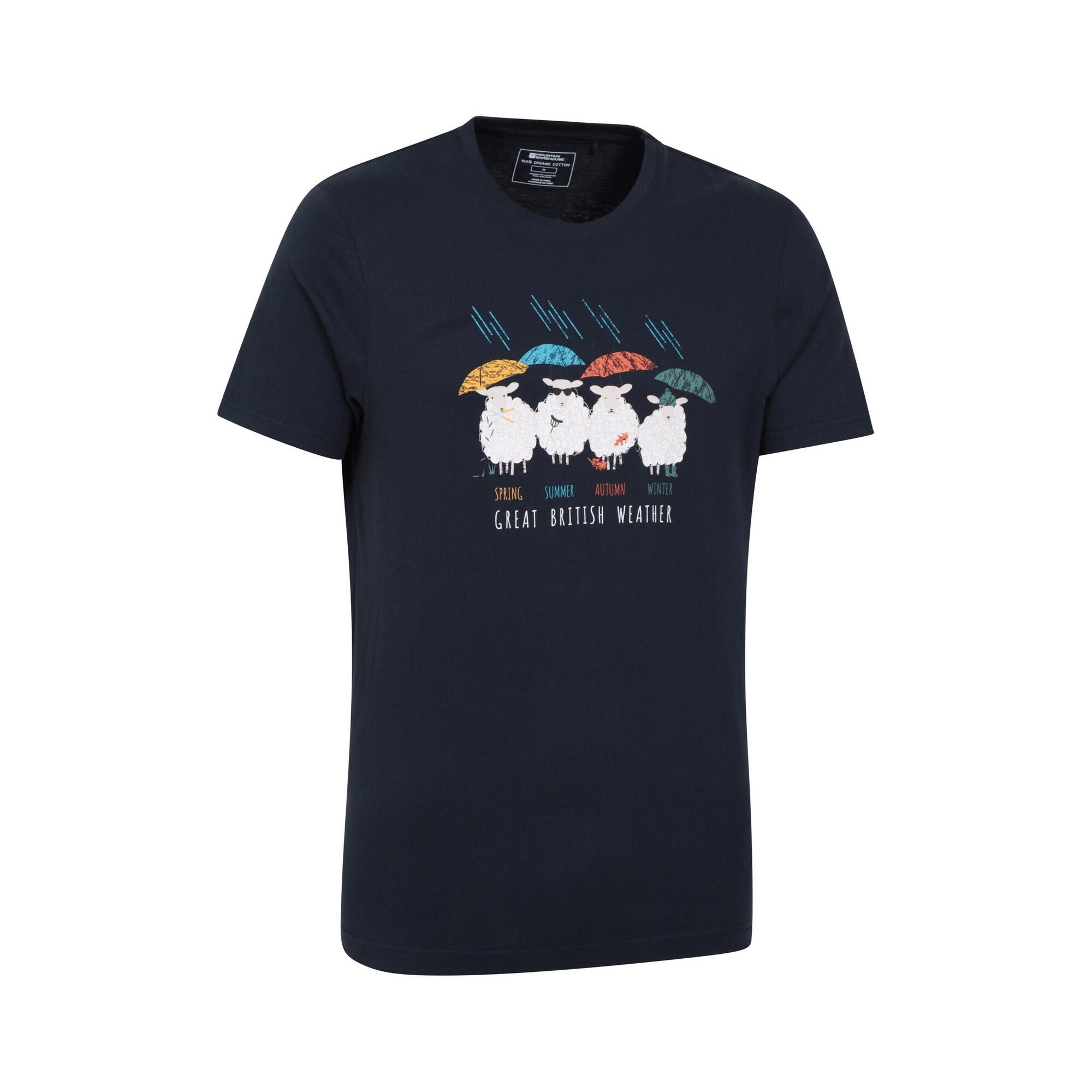 Tshirt GREAT BRITISH WEATHER Homme (Bleu Marine) 4/4