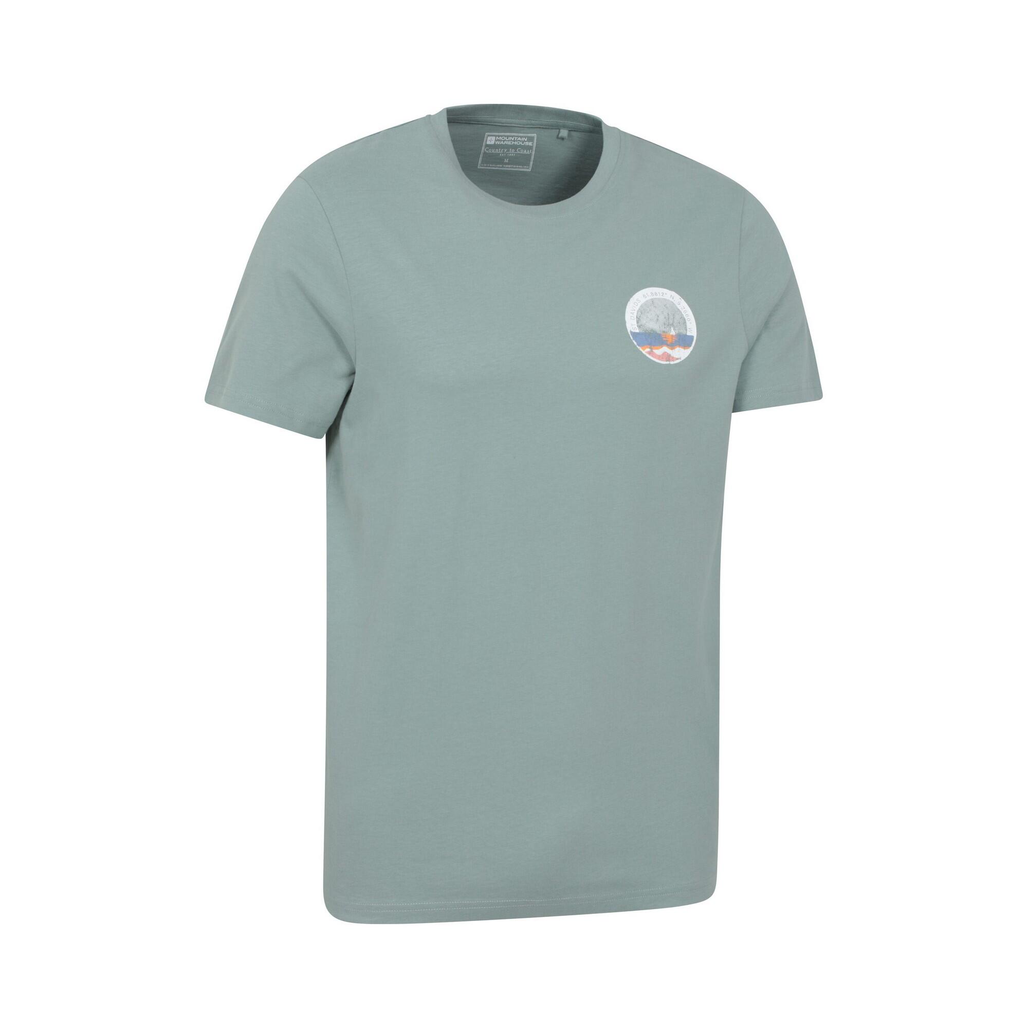 Maglietta Stampato Uomo Mountain Warehouse St Davids Verde Pallido 4/4