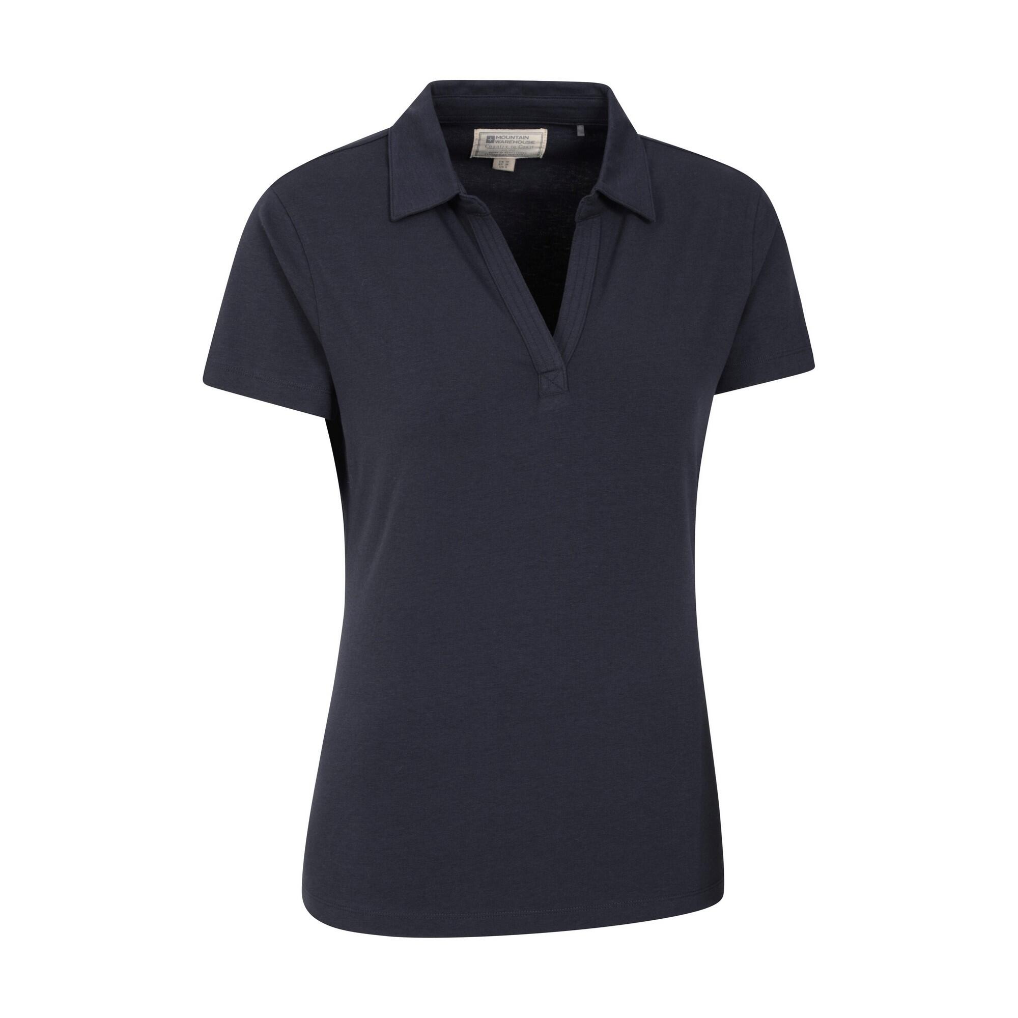 Poloshirt Mit UVSchutz für Damen Marineblau 4/4