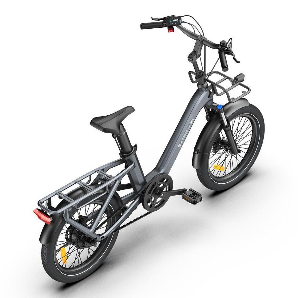 Rower elektryczny AirOne Ultra, 20''×2,4'', napęd pasowy, silnik Bafang