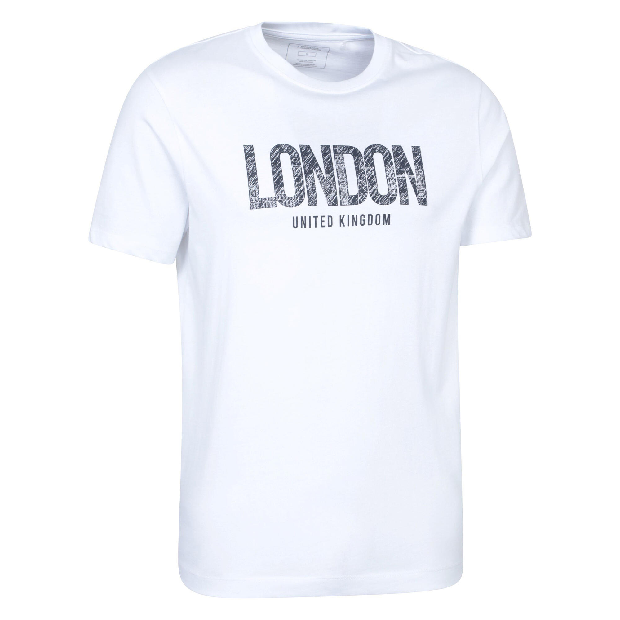 Tshirt Manches Courtes LONDON Homme (Blanc) 3/4