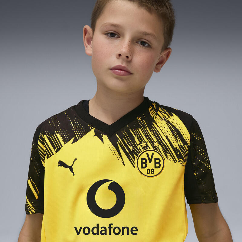 Tricou fotbal copii mânecă scurtă Heimtrikot 25/26, galben PUMA