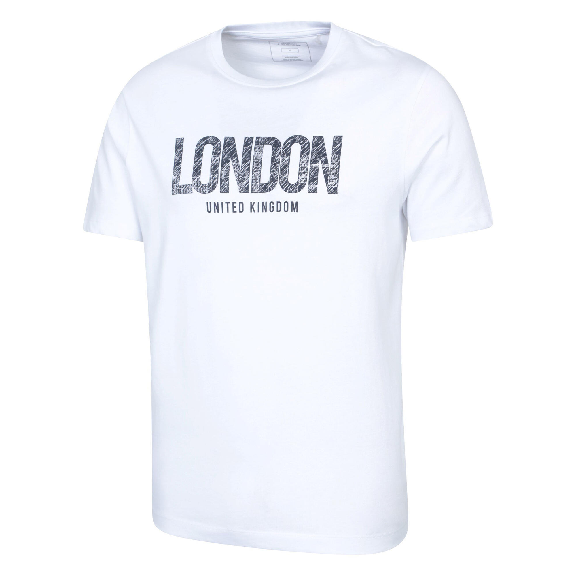 Tshirt Manches Courtes LONDON Homme (Blanc) 4/4