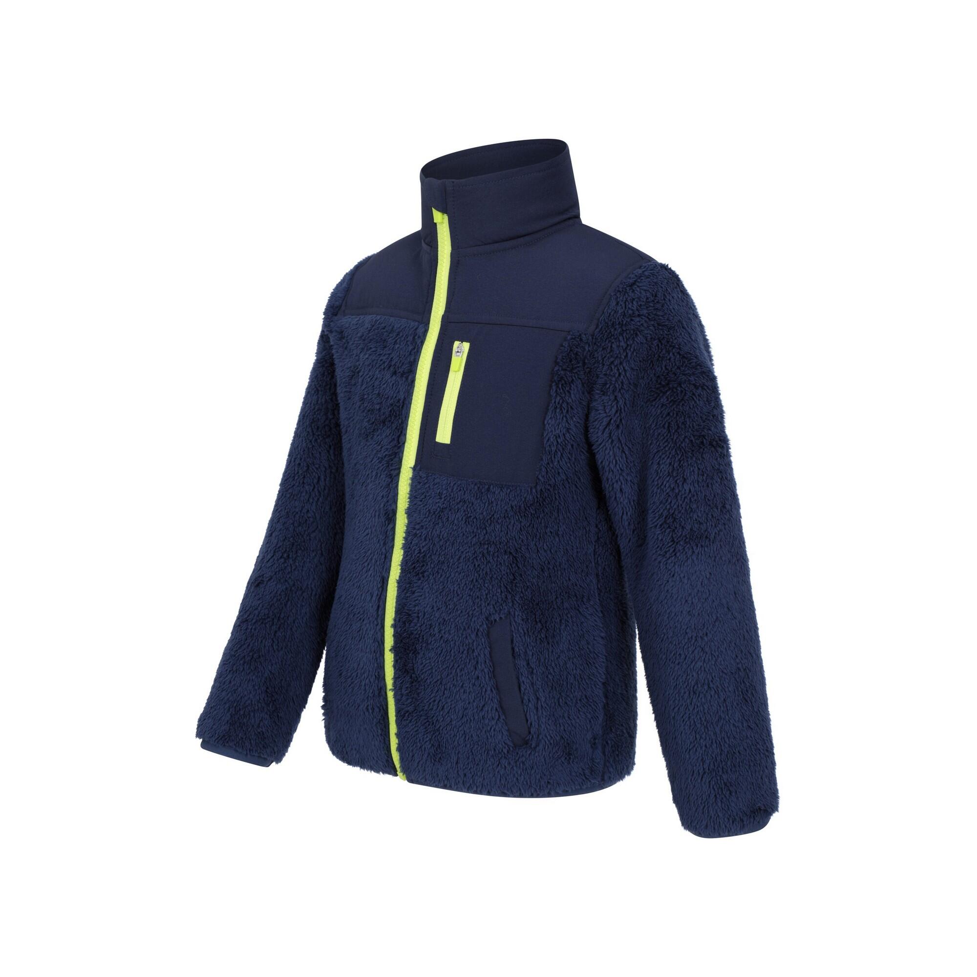 "Cosy Recycled" Fleecejacke für Kinder Marineblau 3/4