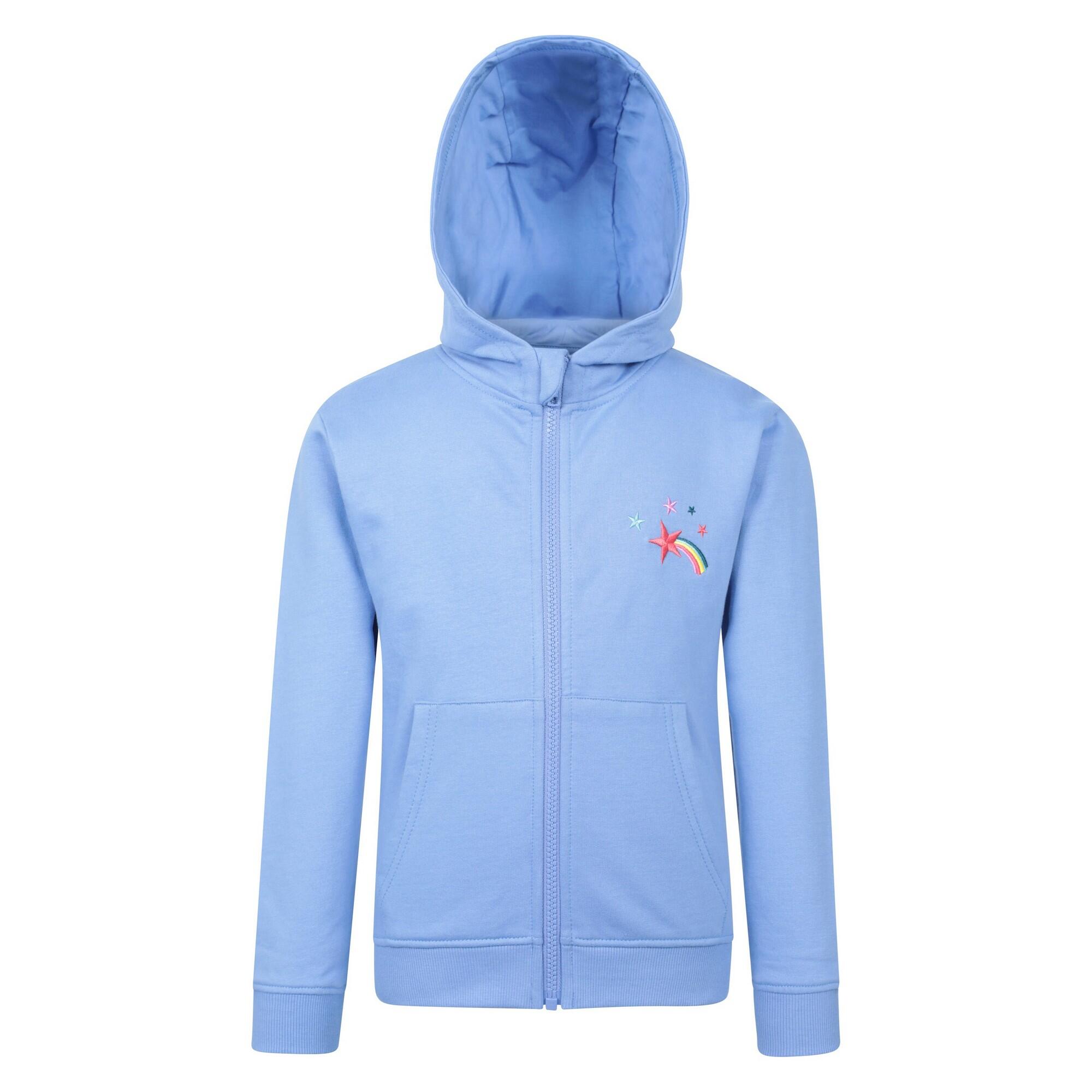 MOUNTAIN WAREHOUSE Childrens/Kids Embroidered Full Zip Hoodie (Blue)