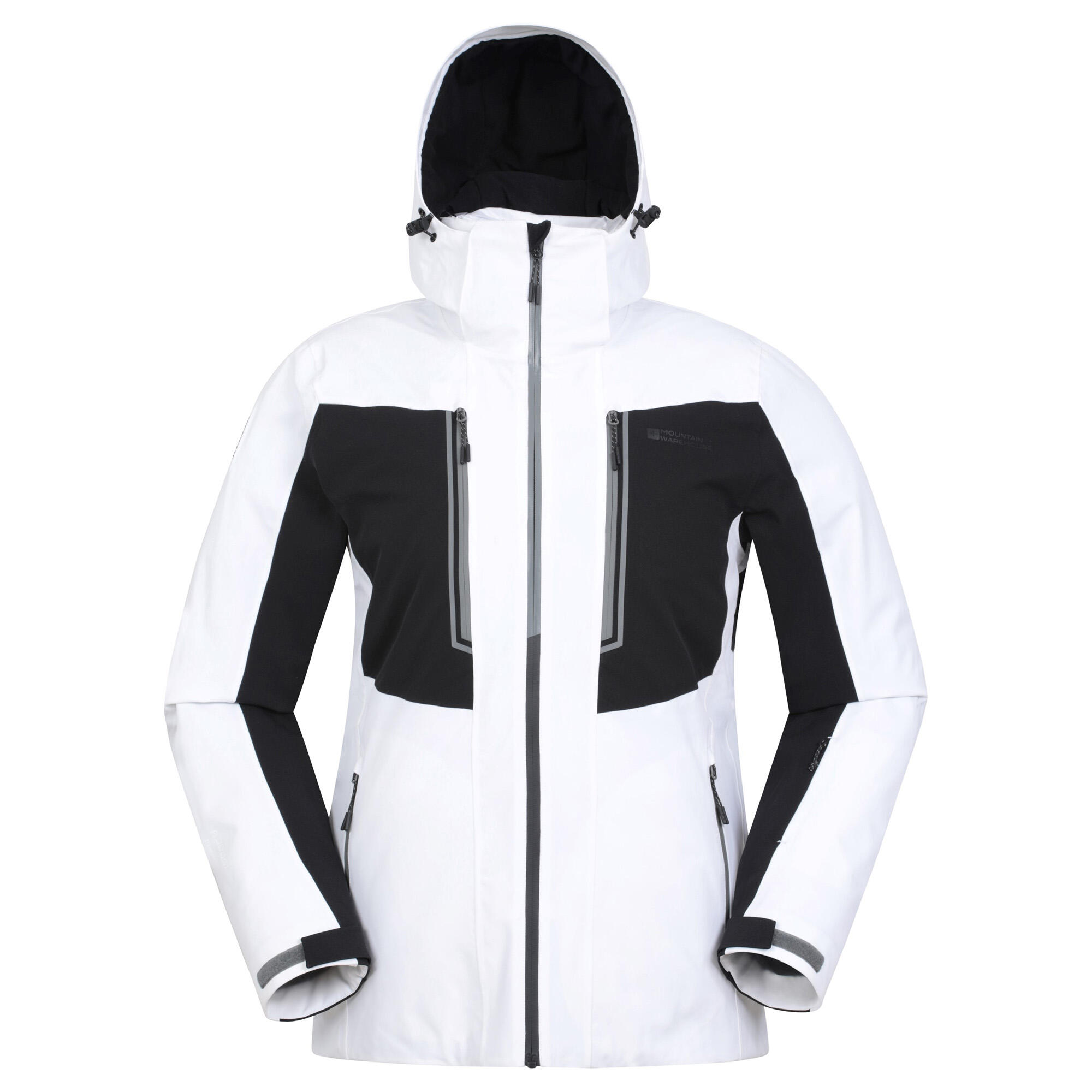 MOUNTAIN WAREHOUSE Mens Phase Extreme Waterproof Ski Jacket (White)