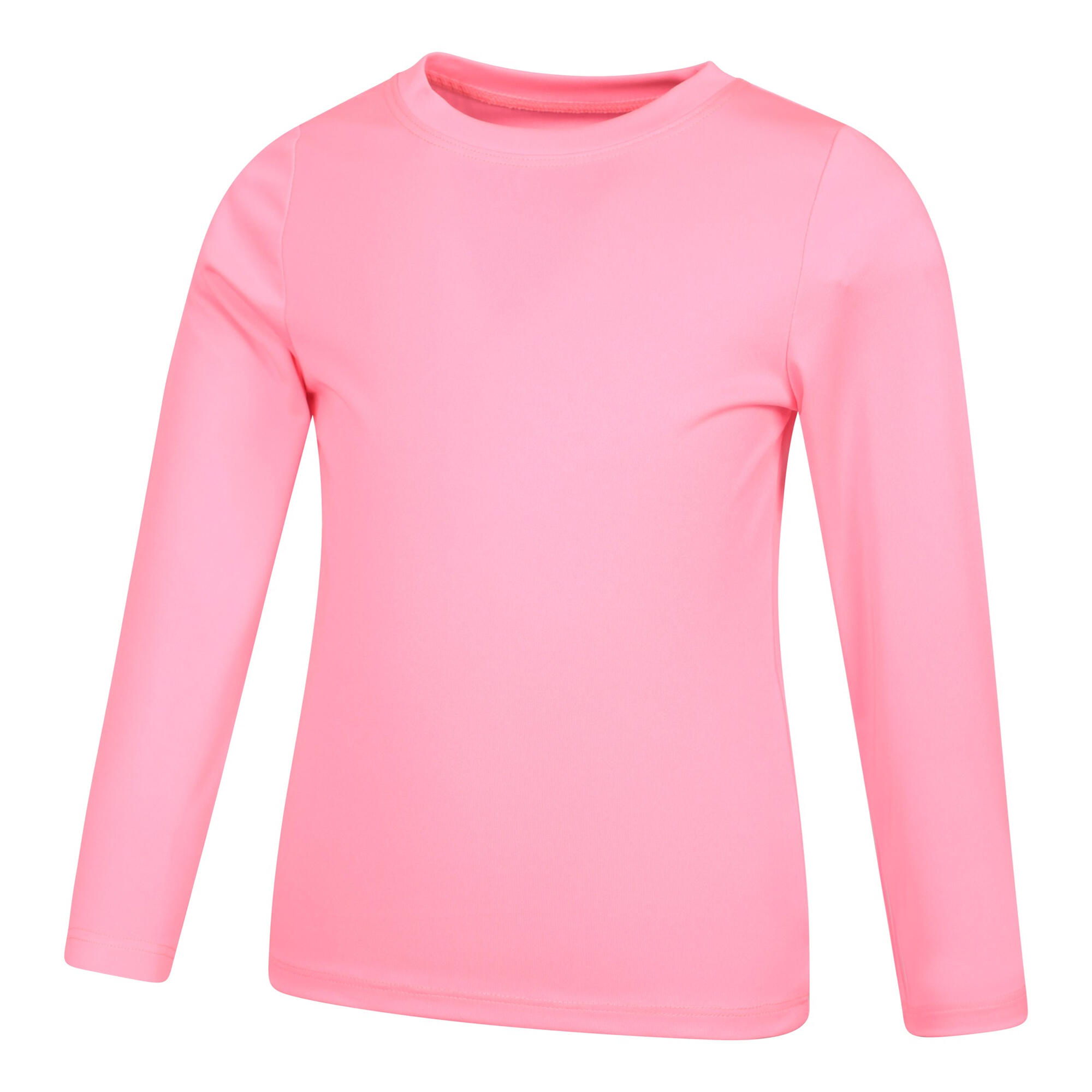 "Aqua" TShirt für Schwimmen Langärmlig Kinder Leuchtend Rosa 4/4