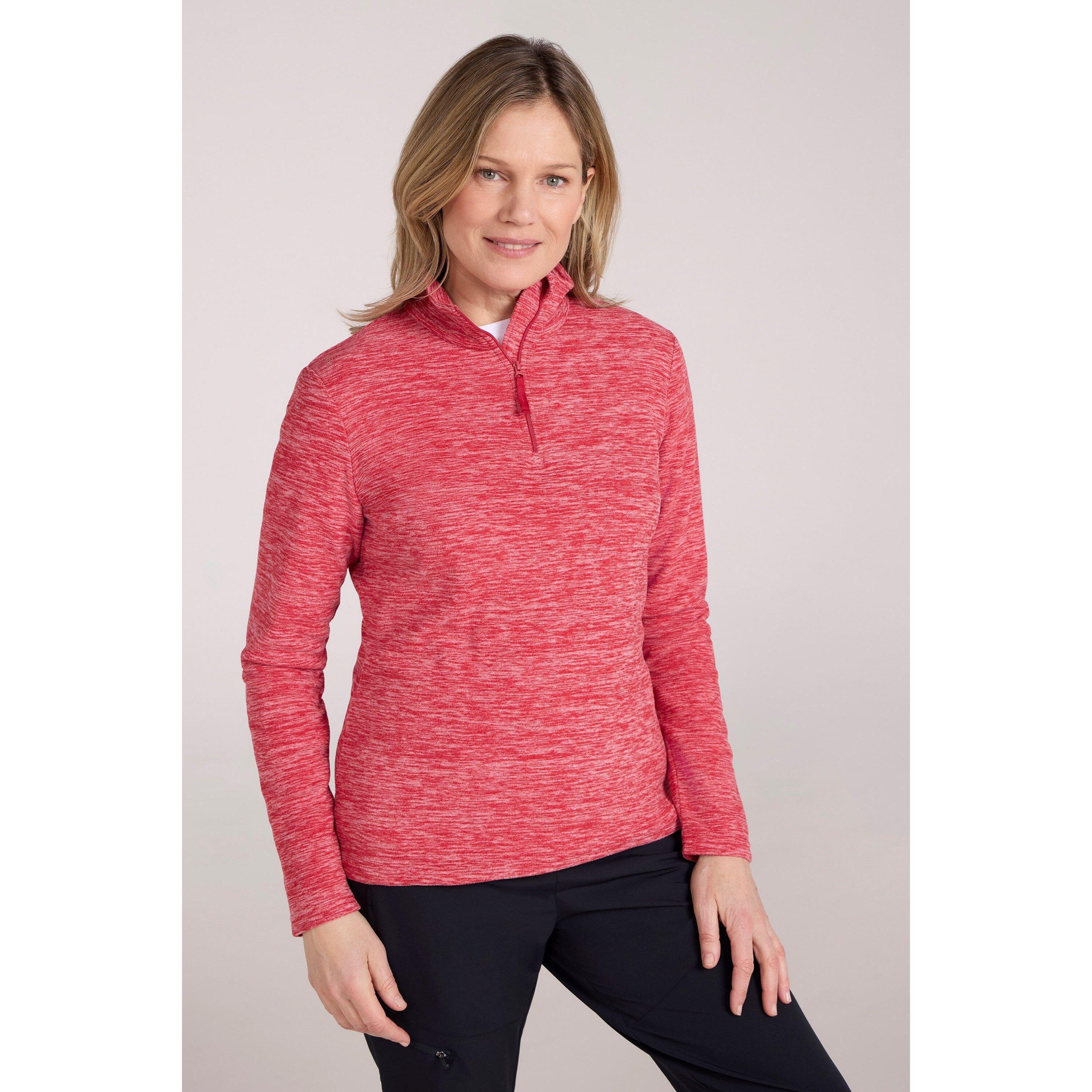 MOUNTAIN WAREHOUSE Womens/Ladies Snowdon Melange Fleece Top (Red)