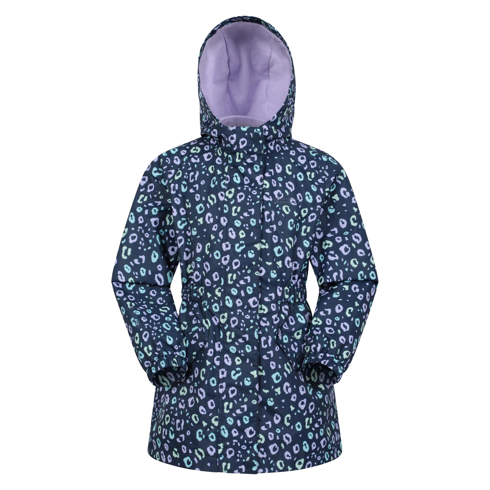MOUNTAIN WAREHOUSE Giacca Impermeabile Leopardato Bambini Mountain Warehouse Dale Viola Buio