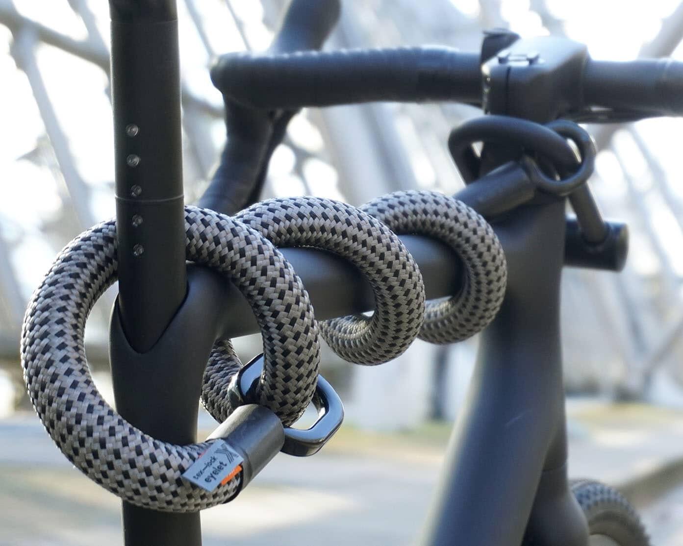 Cadeado UX-LOCK G em Kevlar com trava em U - 80 cm - Cinza 5/7