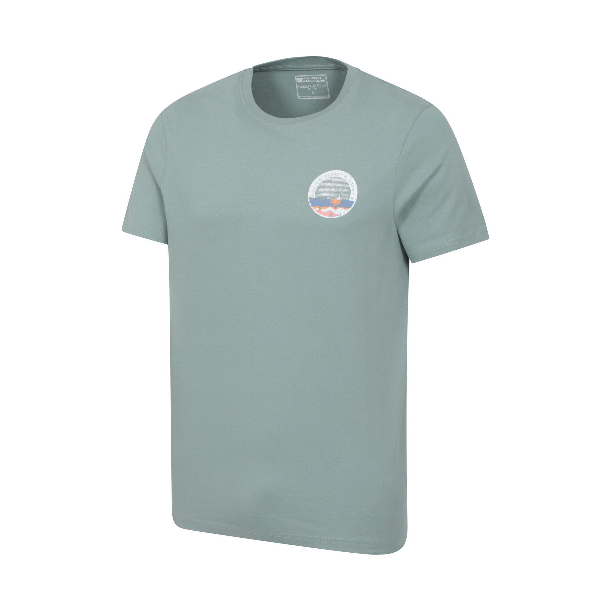 Maglietta Stampato Uomo Mountain Warehouse Padstow Verde Pallido 3/4