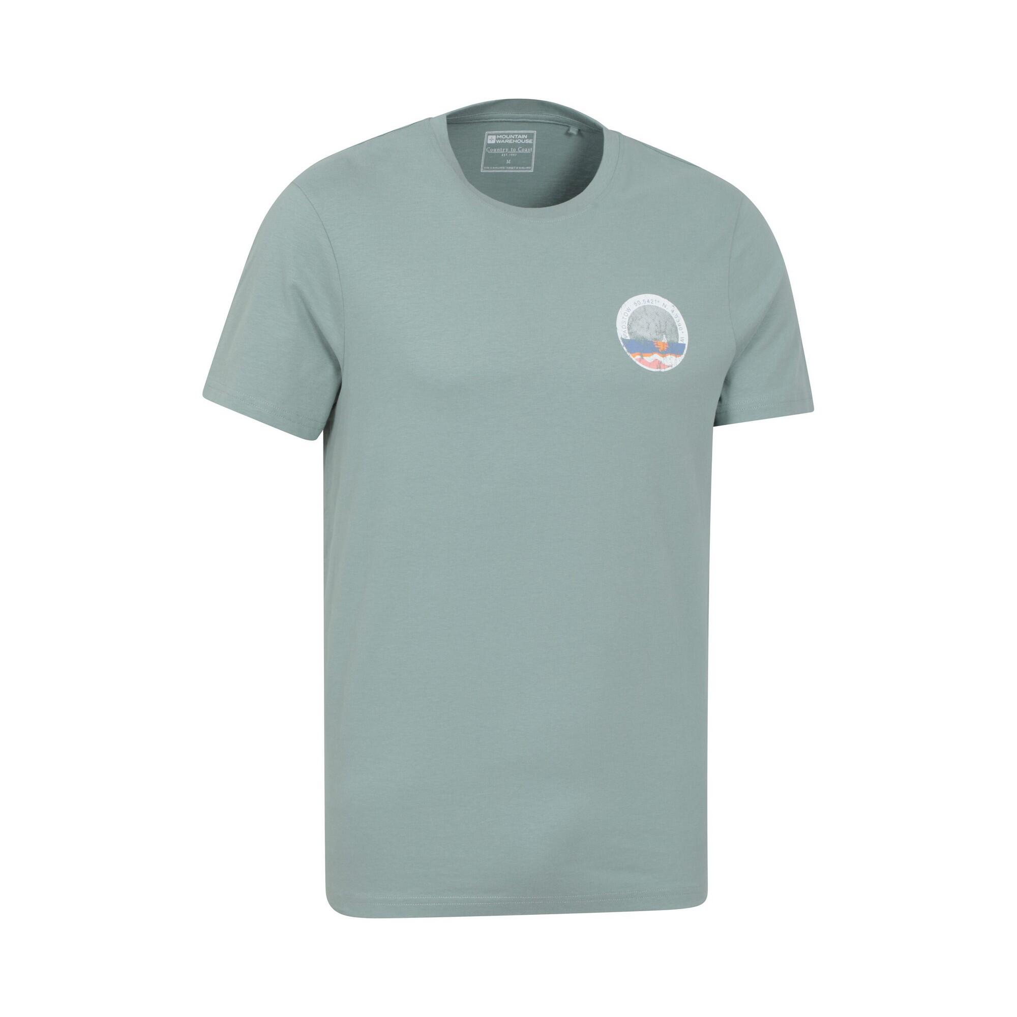 Maglietta Stampato Uomo Mountain Warehouse Padstow Verde Pallido 4/4