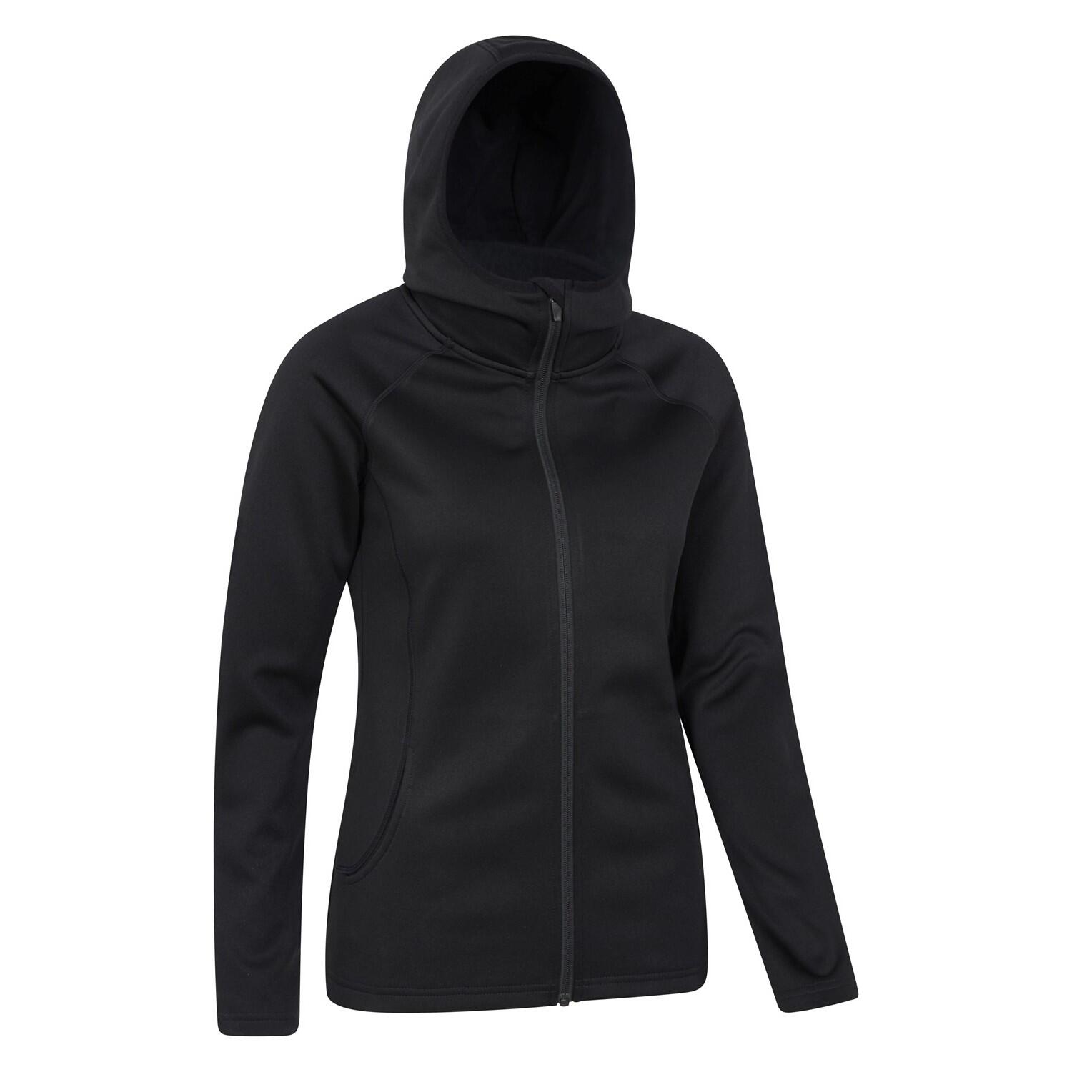 Felpa Con Cappuccio E Zip Intera Donna Mountain Warehouse Dynamic Chakra Nero 4/4
