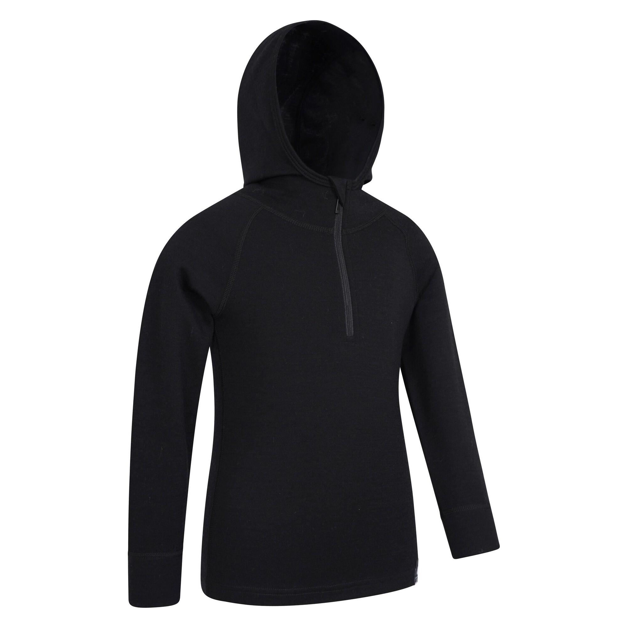 Kapuzenpullover für Kinder Schwarz 3/4