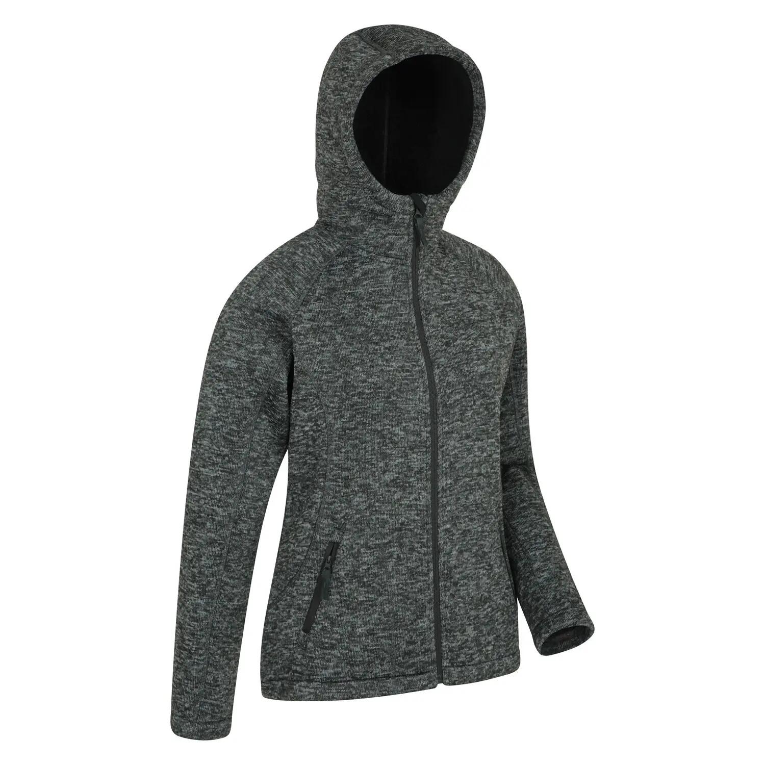 Felpa Con Cappuccio E Zip Intera Donna Mountain Warehouse Nevis Nero 3/5
