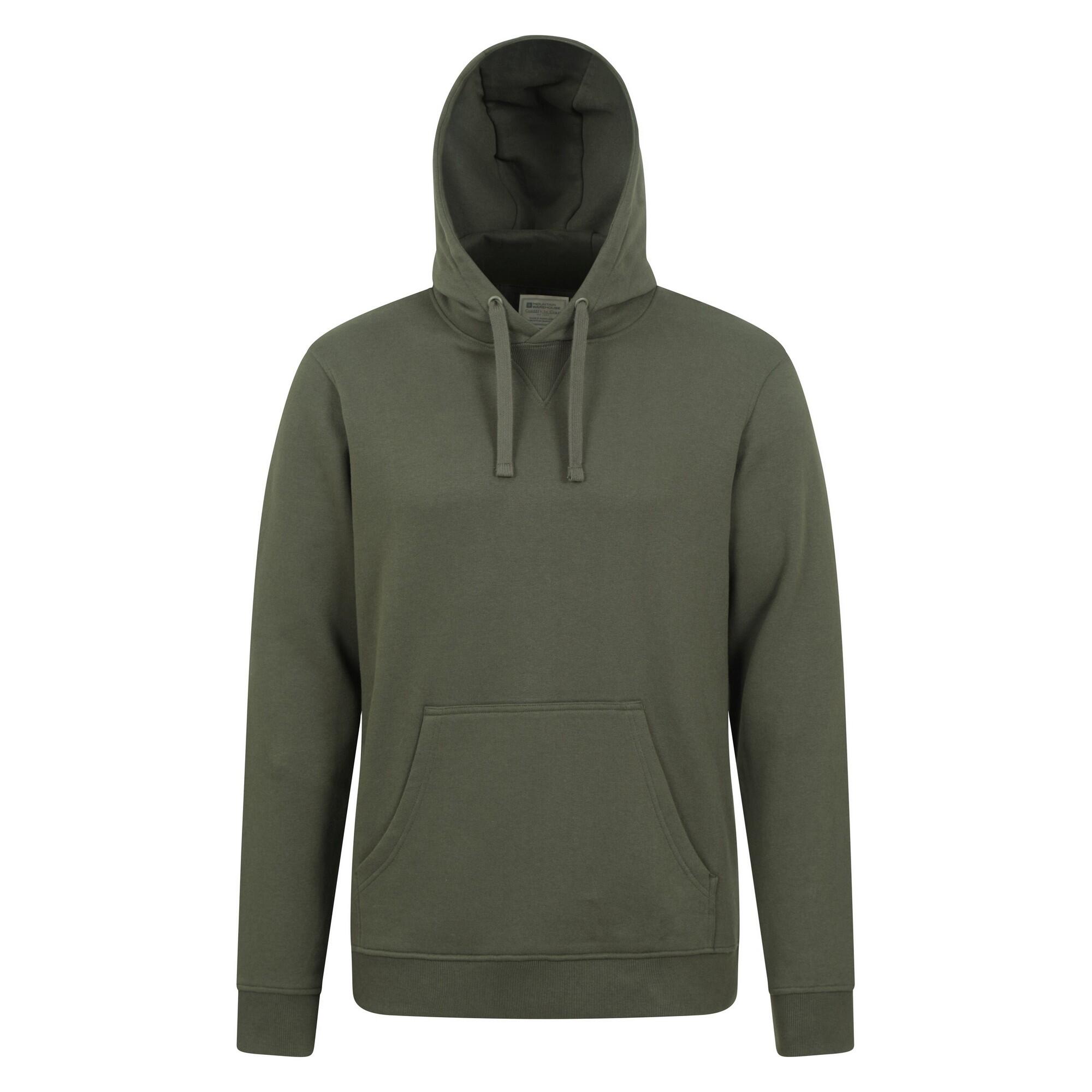 MOUNTAIN WAREHOUSE Mens Dorset Plain Hoodie (Khaki Green)