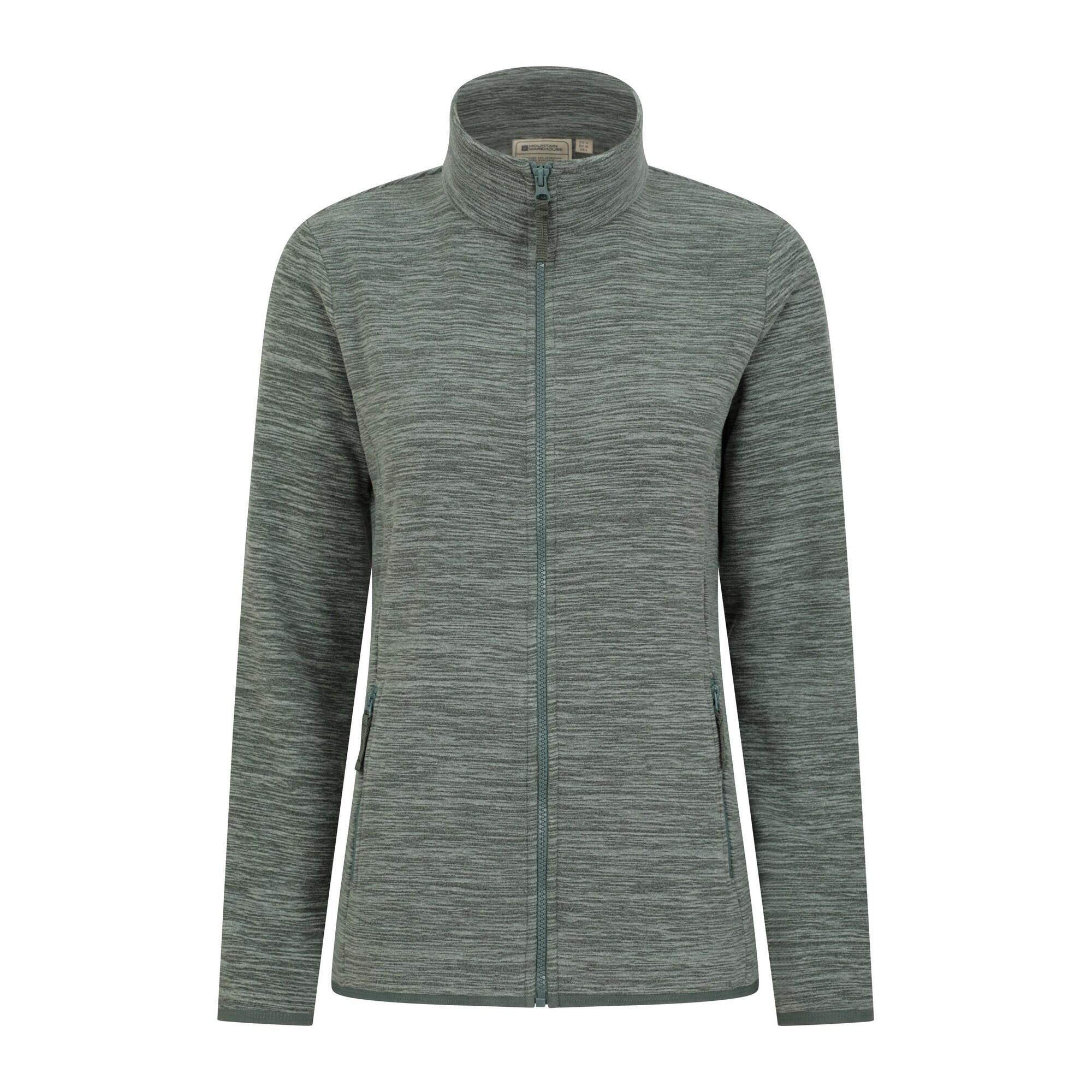 MOUNTAIN WAREHOUSE Womens/Ladies Snowdon II Melange Full Zip Fleece Jacket (Khaki Green)