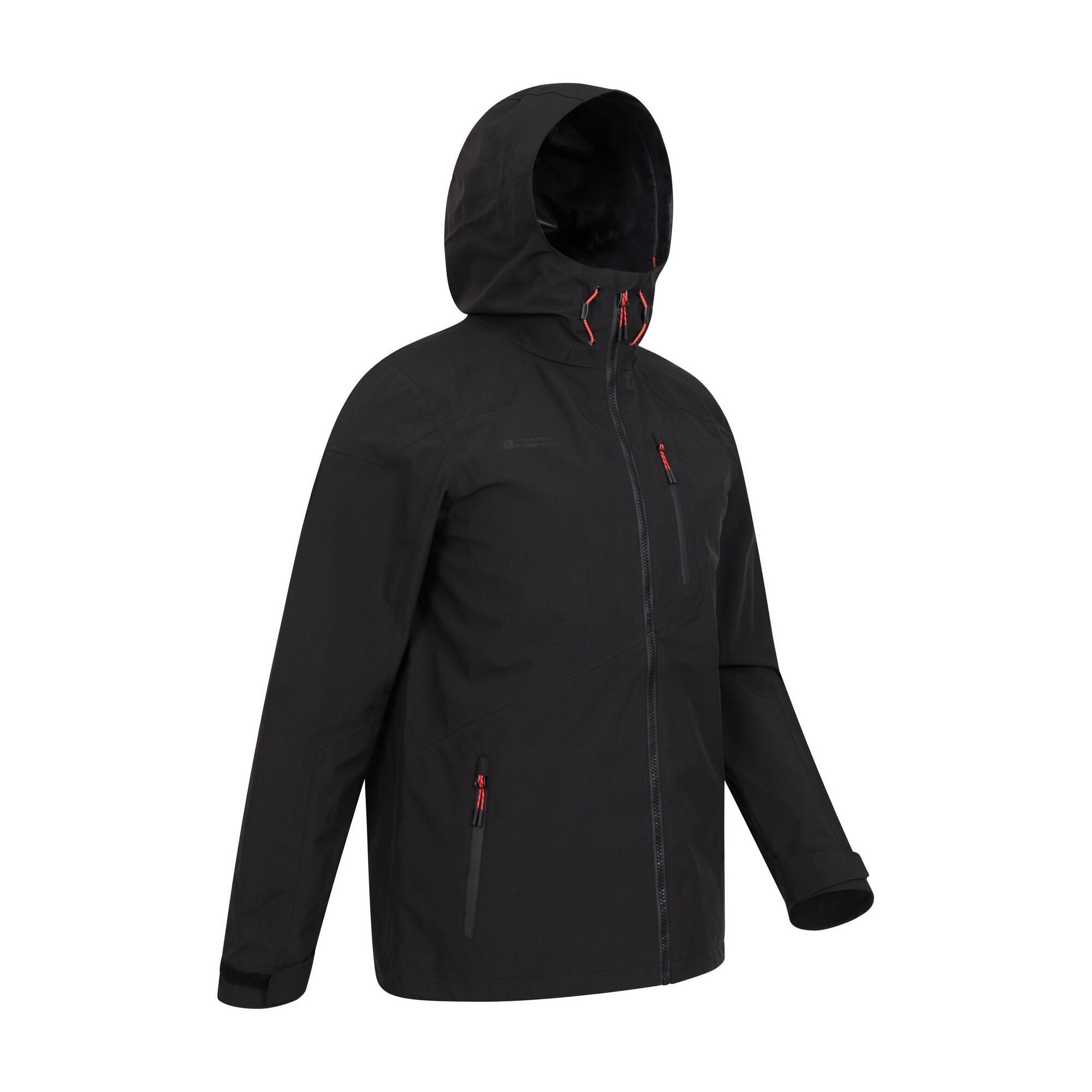 Mens Bachill Three Layer Waterproof Jacket (Black) 3/4