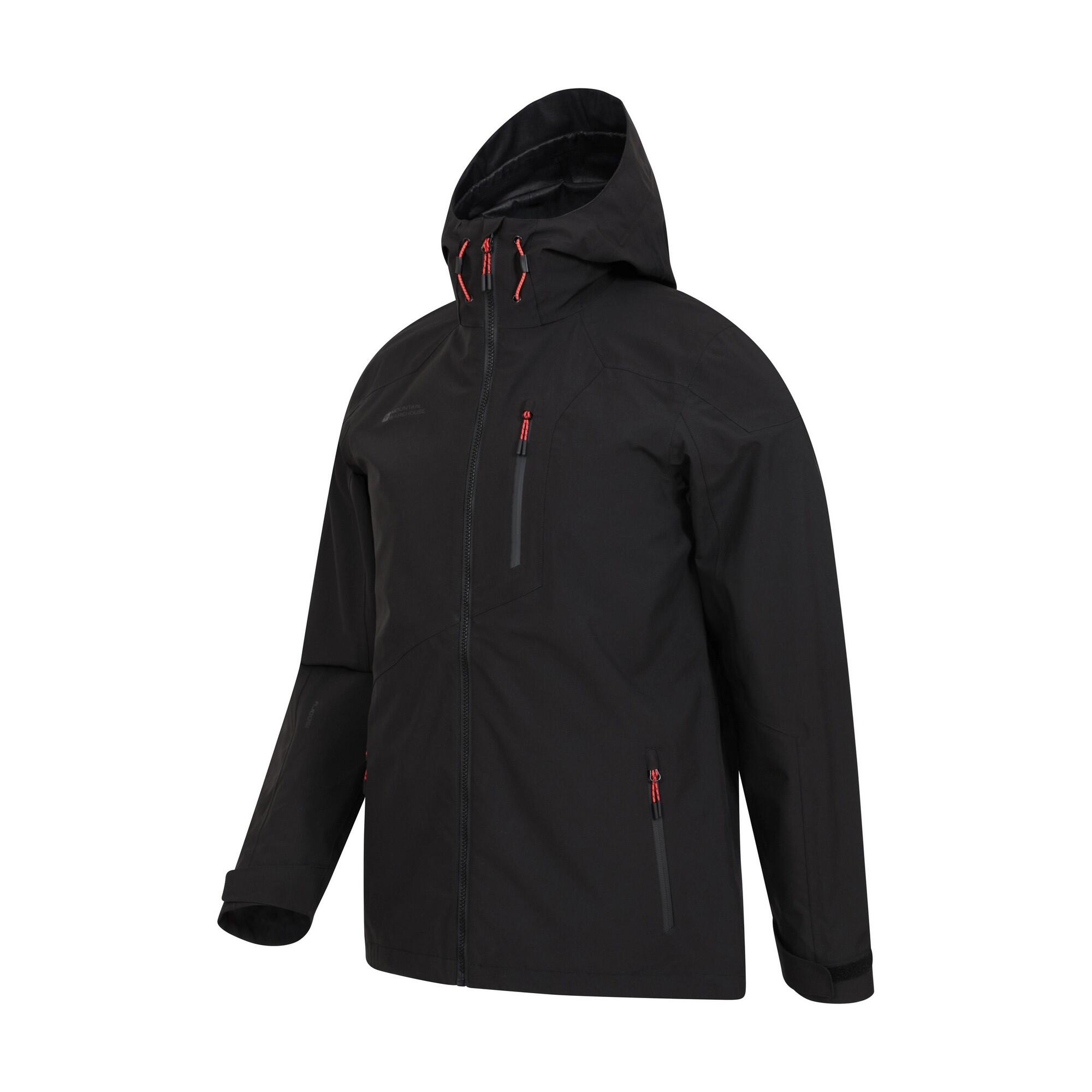 Mens Bachill Three Layer Waterproof Jacket (Black) 4/4