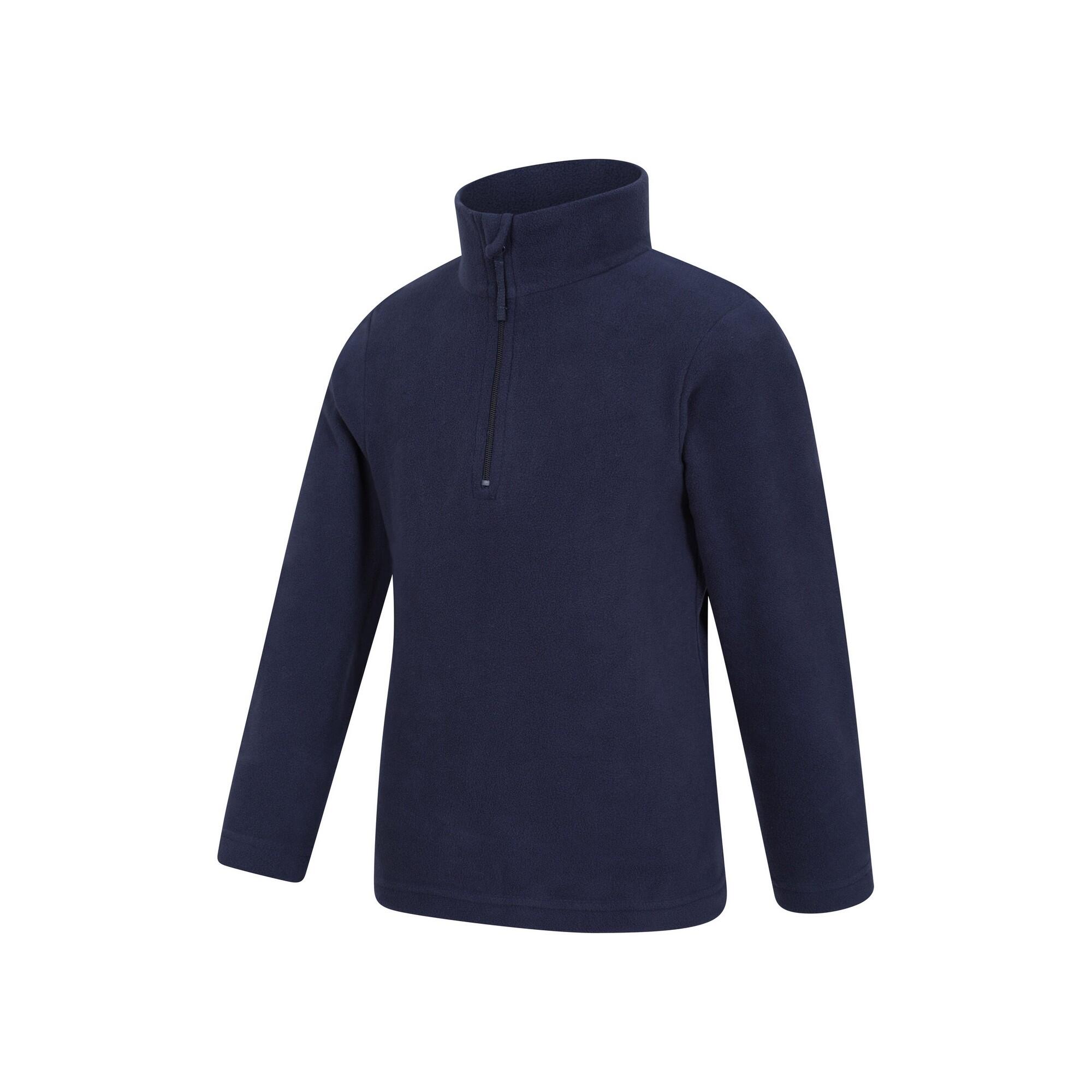 "Camber II" Fleecejacke mit halbem Reißverschluss für Kinder Blau 3/4