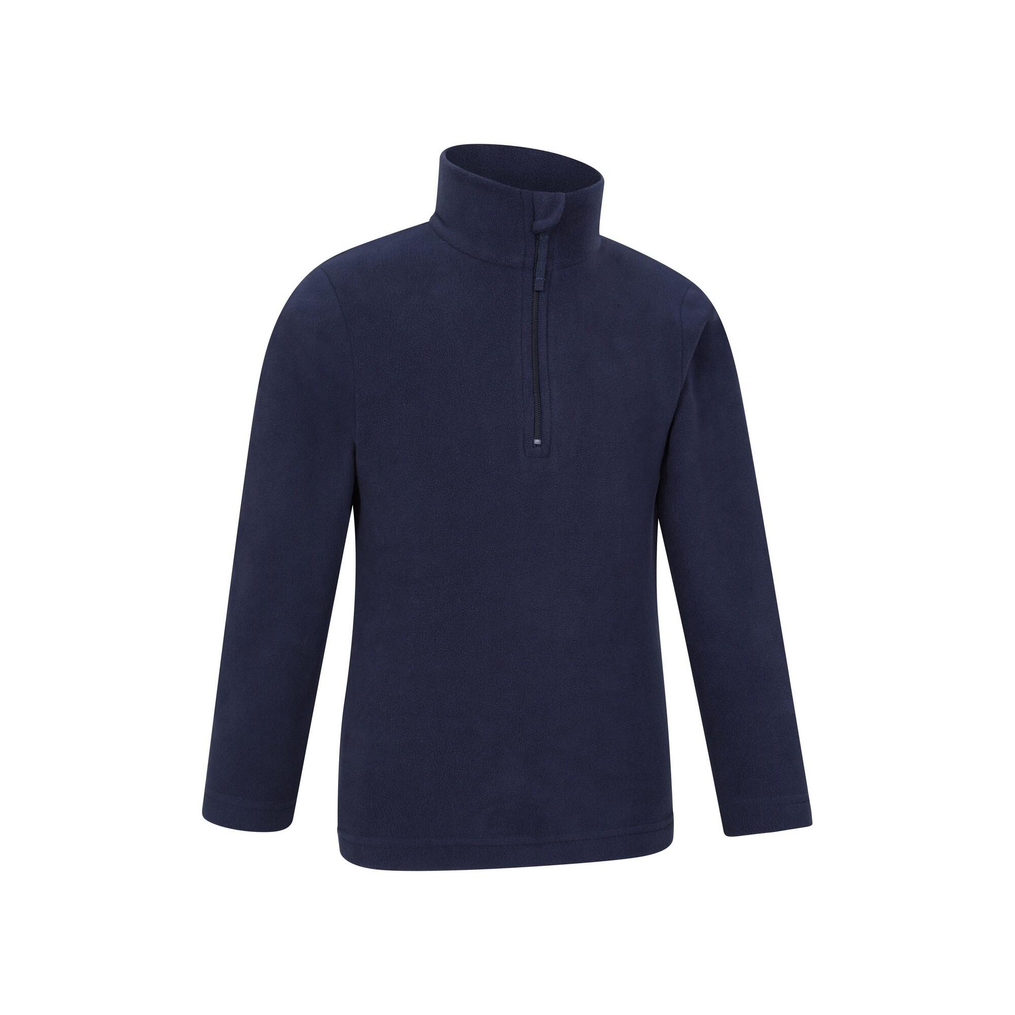 "Camber II" Fleecejacke mit halbem Reißverschluss für Kinder Blau 4/4
