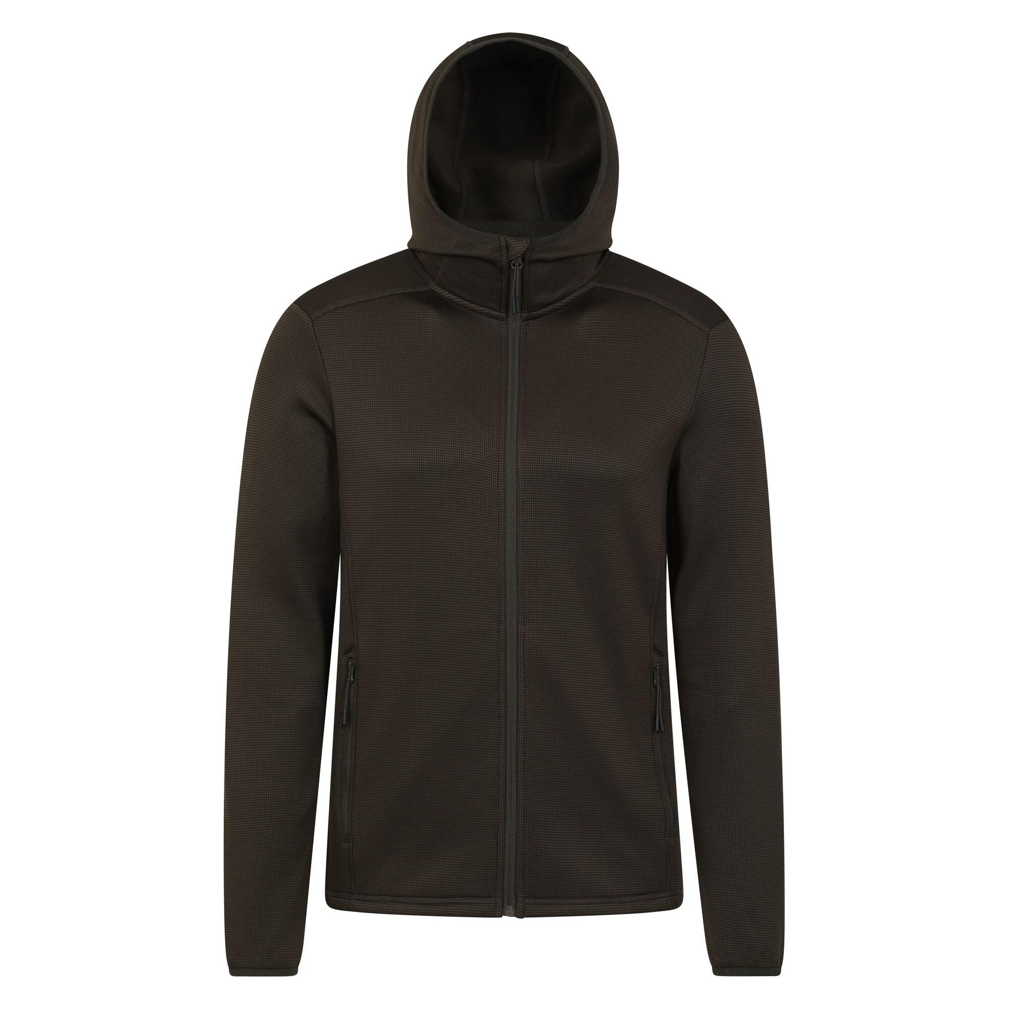 MOUNTAIN WAREHOUSE Felpa Con Cappuccio E Zip Intera Active Uomo Mountain Warehouse Hike Cachi Scuro