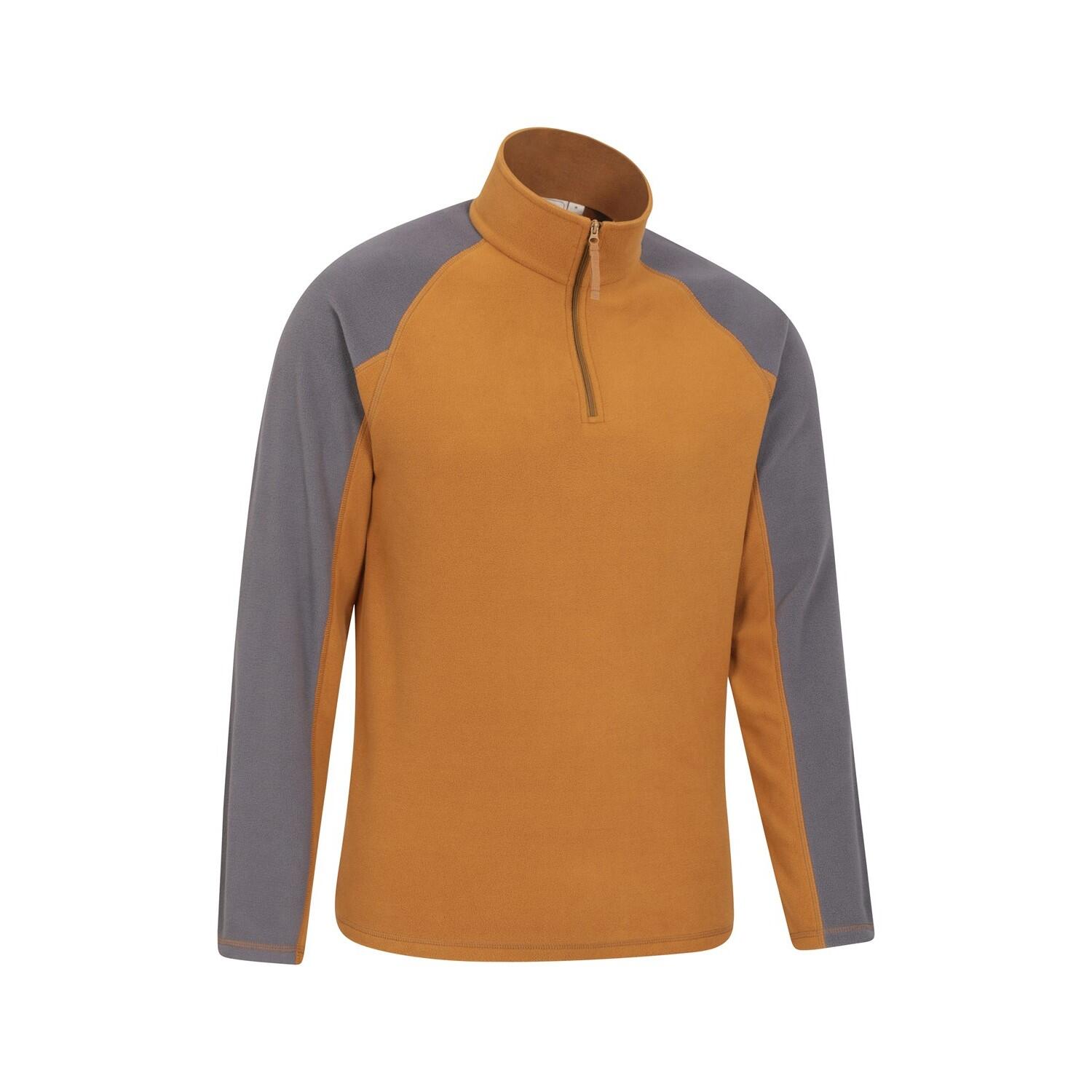 Felpa In Pile Mezza Cerniera Uomo Mountain Warehouse Ashbourne II Mostarda 4/4