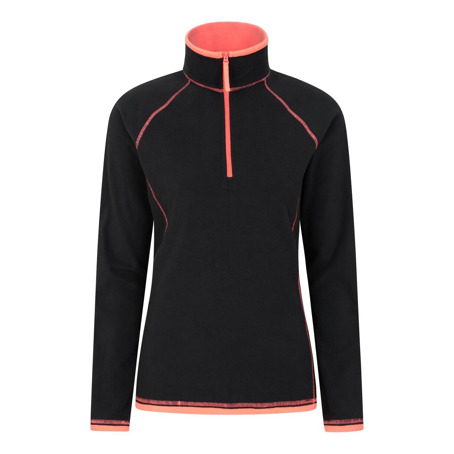 MOUNTAIN WAREHOUSE Womens/Ladies Montana Half Zip Fleece Top (Jet Black)