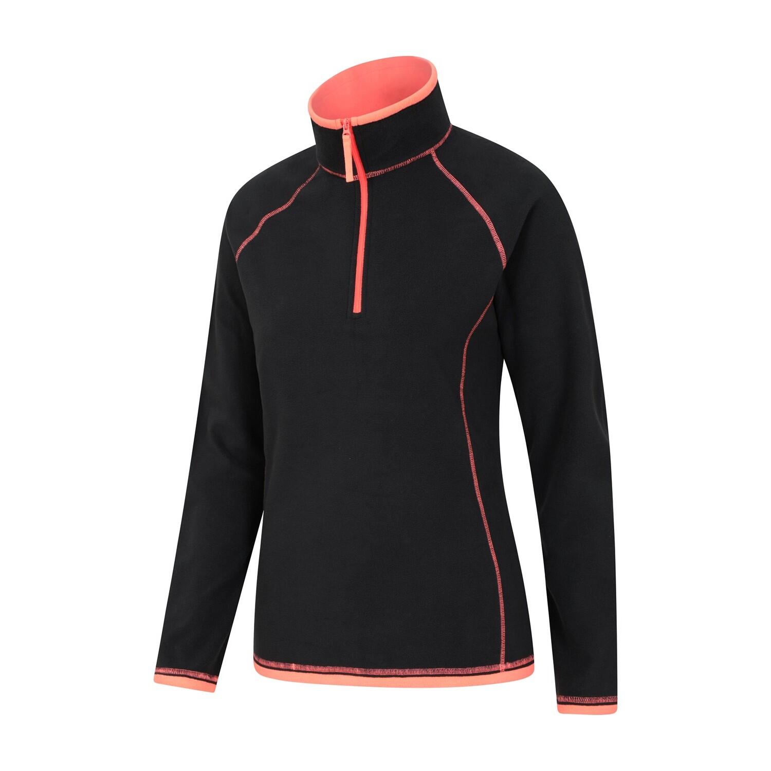 Felpa In Pile Mezza Cerniera Donna Mountain Warehouse Montana Nero Corvino 4/4