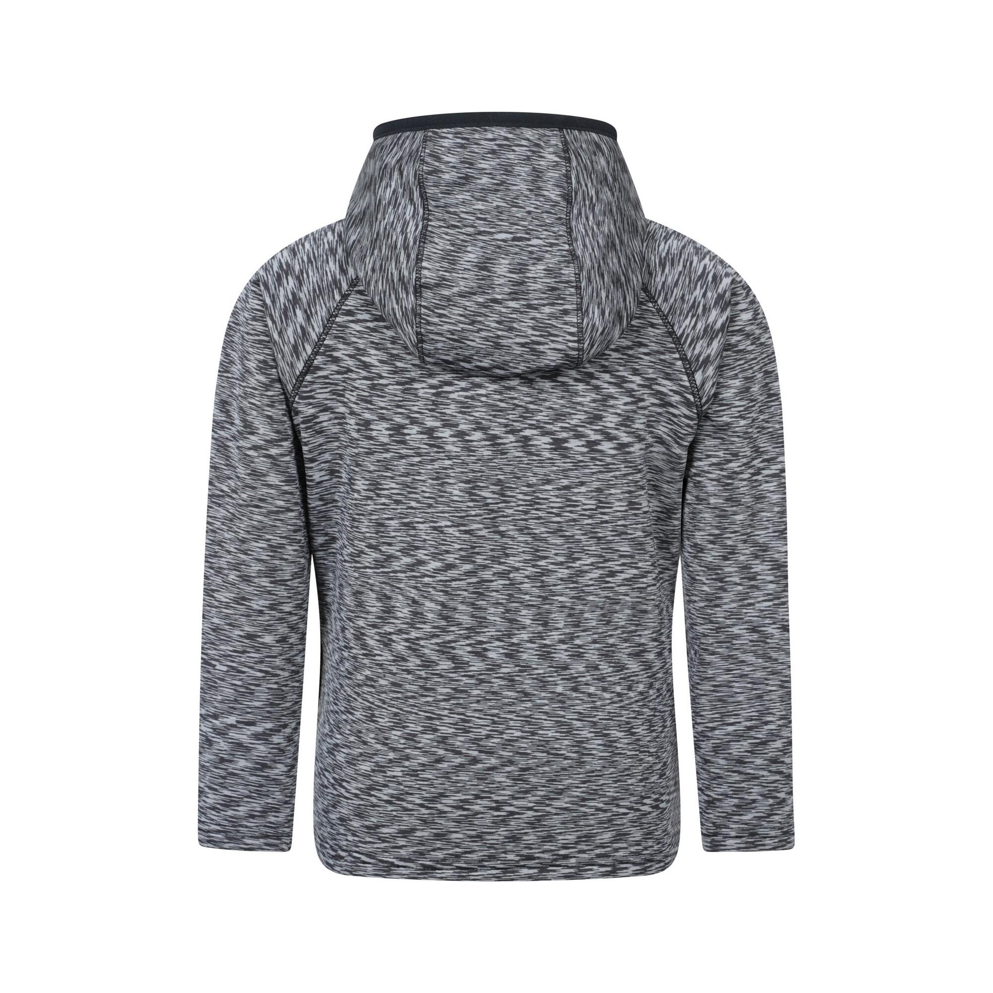 "Marathon" Hoodie mit durchgehendem Reißverschluss für Kinder Schwarz 2/4