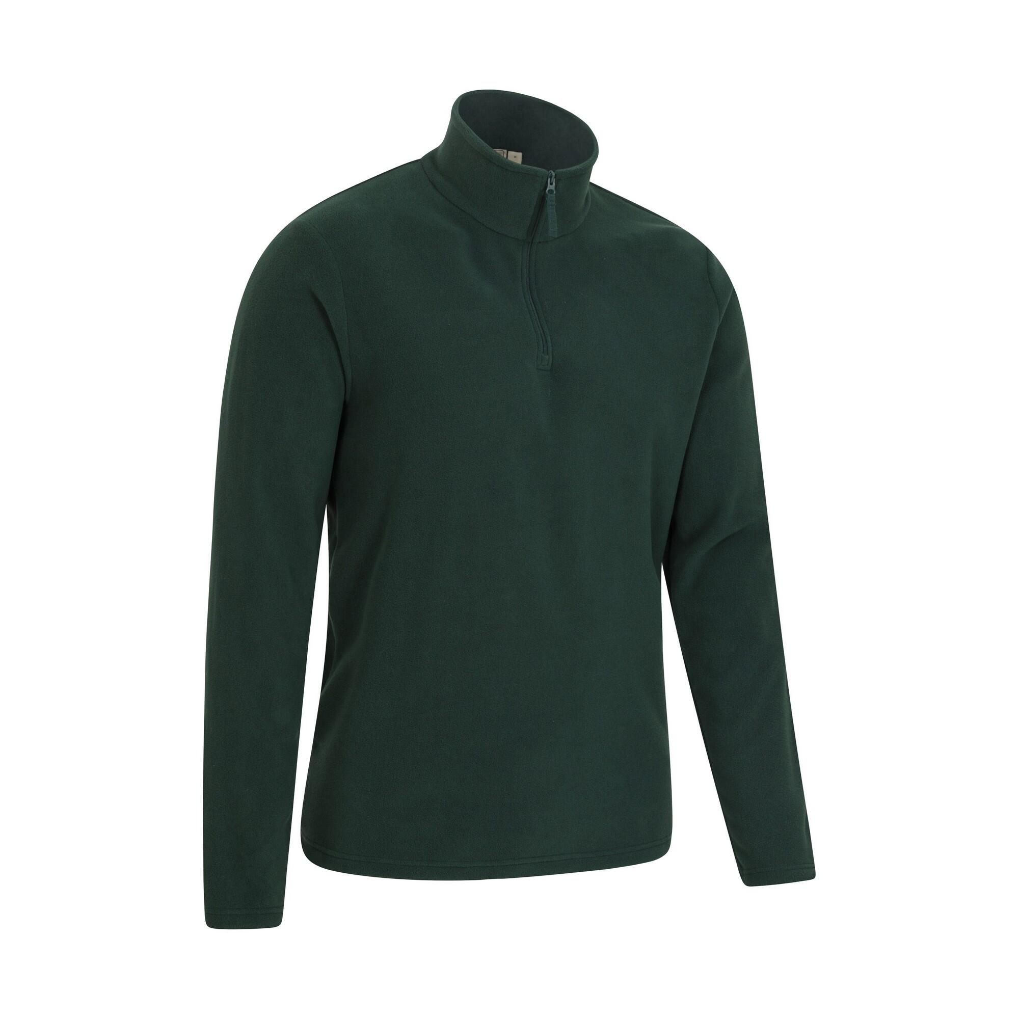 Mens Camber II Half Zip Fleece Top (Dark Green) 3/4