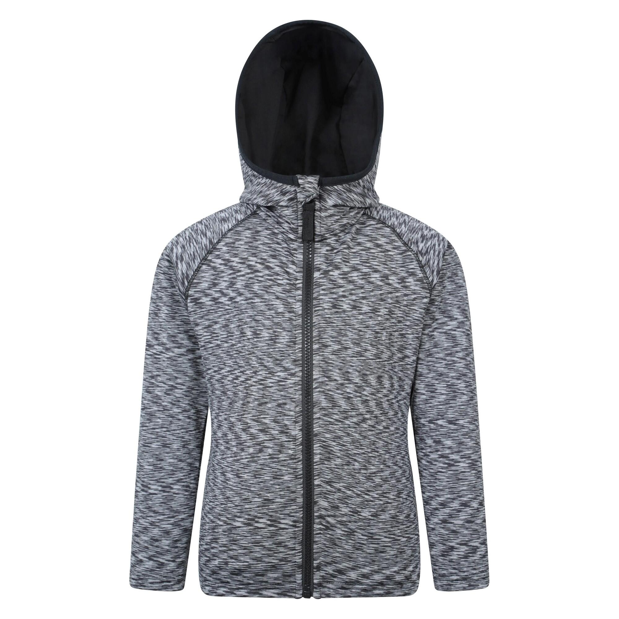 MOUNTAIN WAREHOUSE Childrens/Kids Marathon Stripe Full Zip Hoodie (Black)